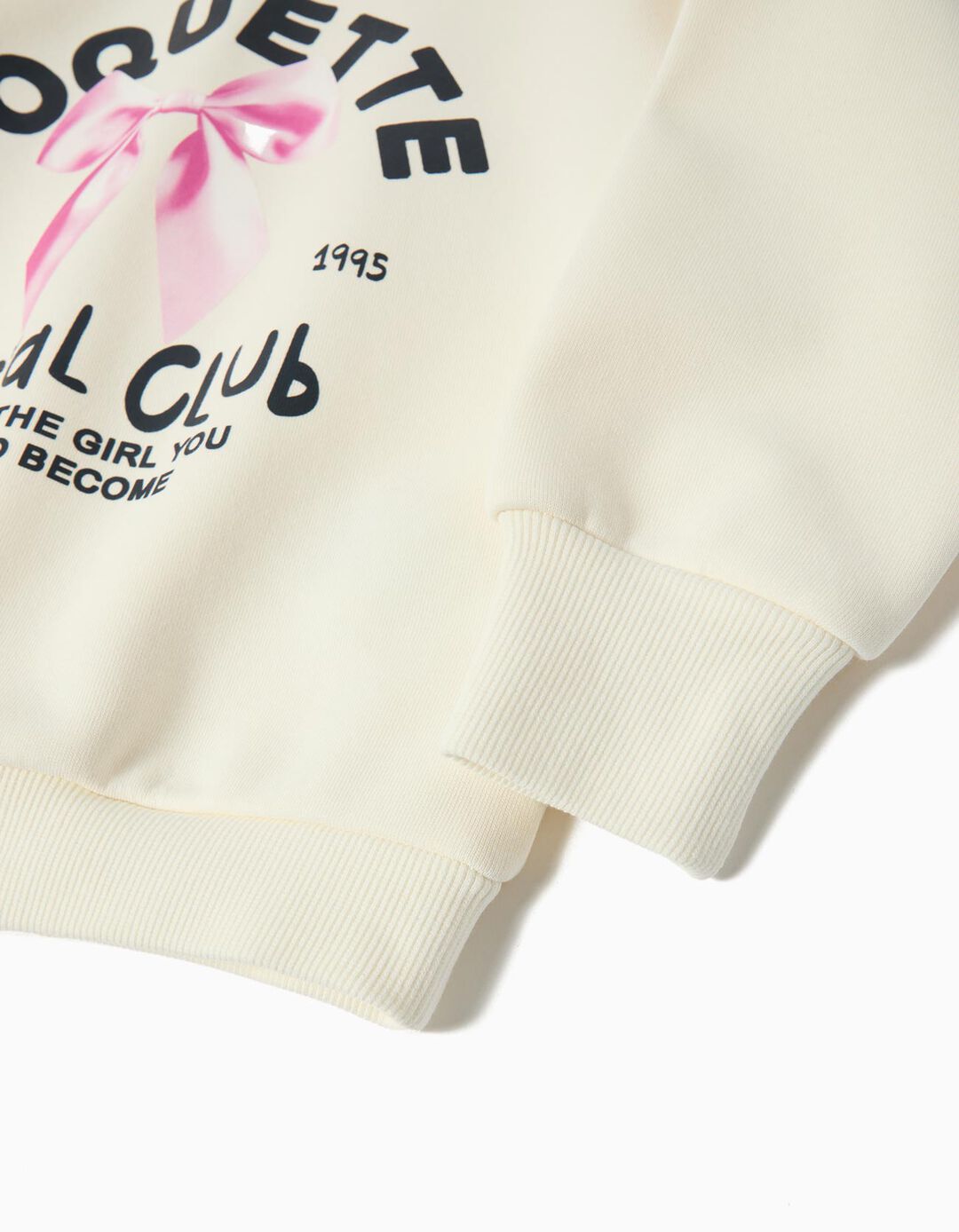 Sweatshirt de Felpa, Menina, Branco