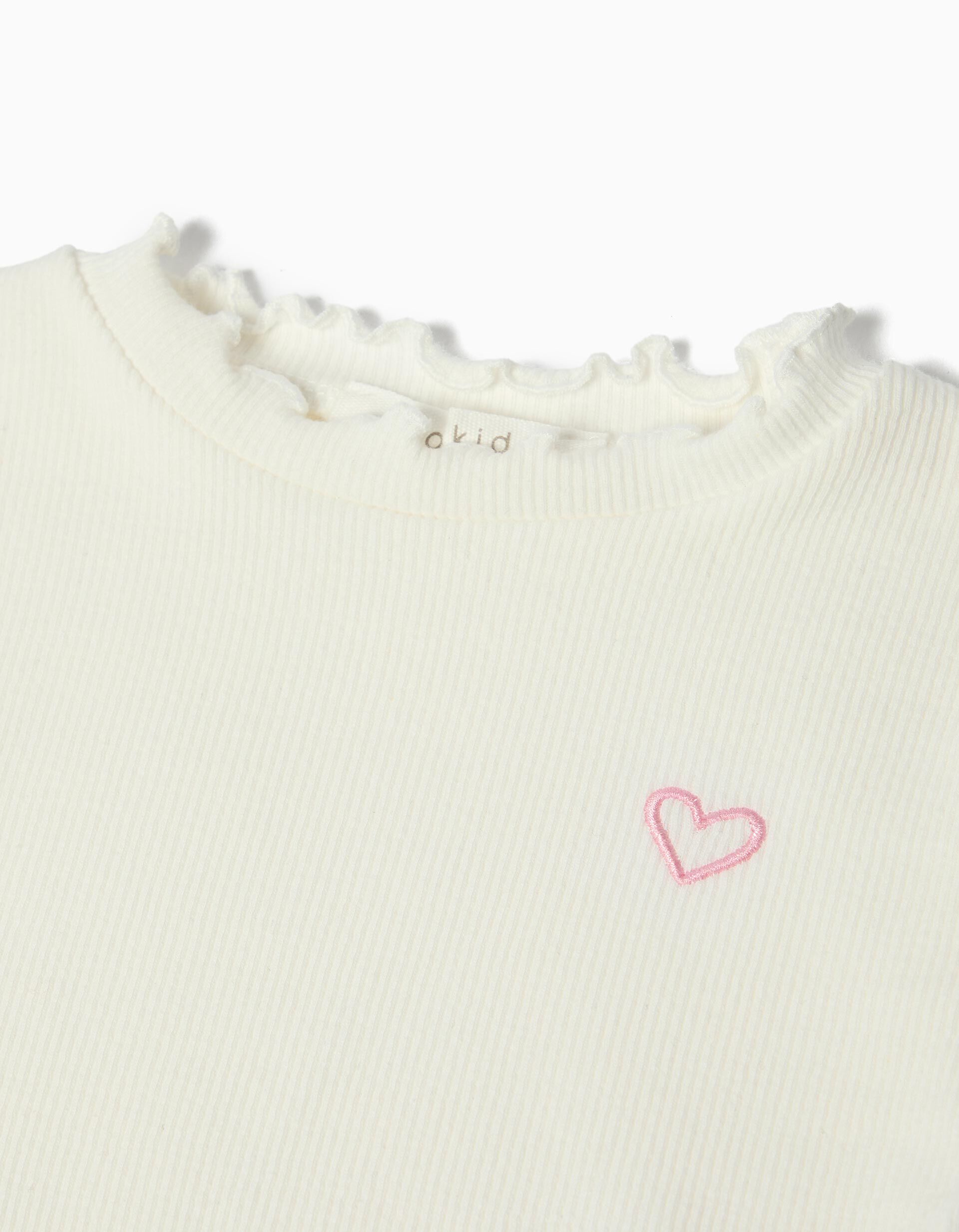 Comprar Online T-shirt de Manga Comprida, Menina, Branco