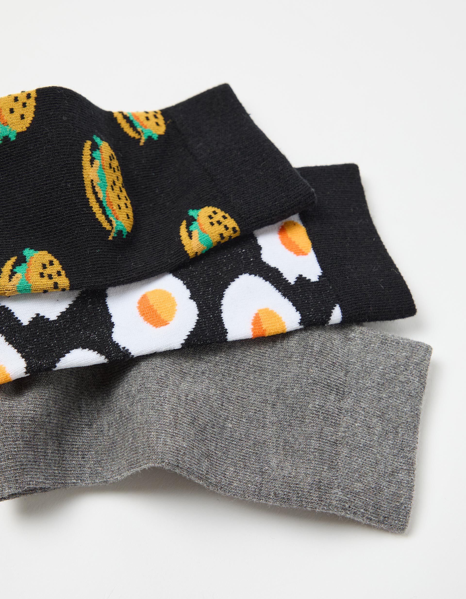 Comprar Online Pack 3 Pares de Meias, Homem, Cinzento