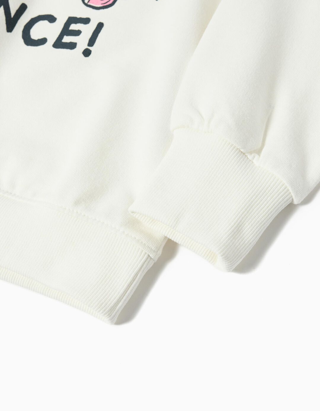Sweatshirt de Felpa, Menina, Branco