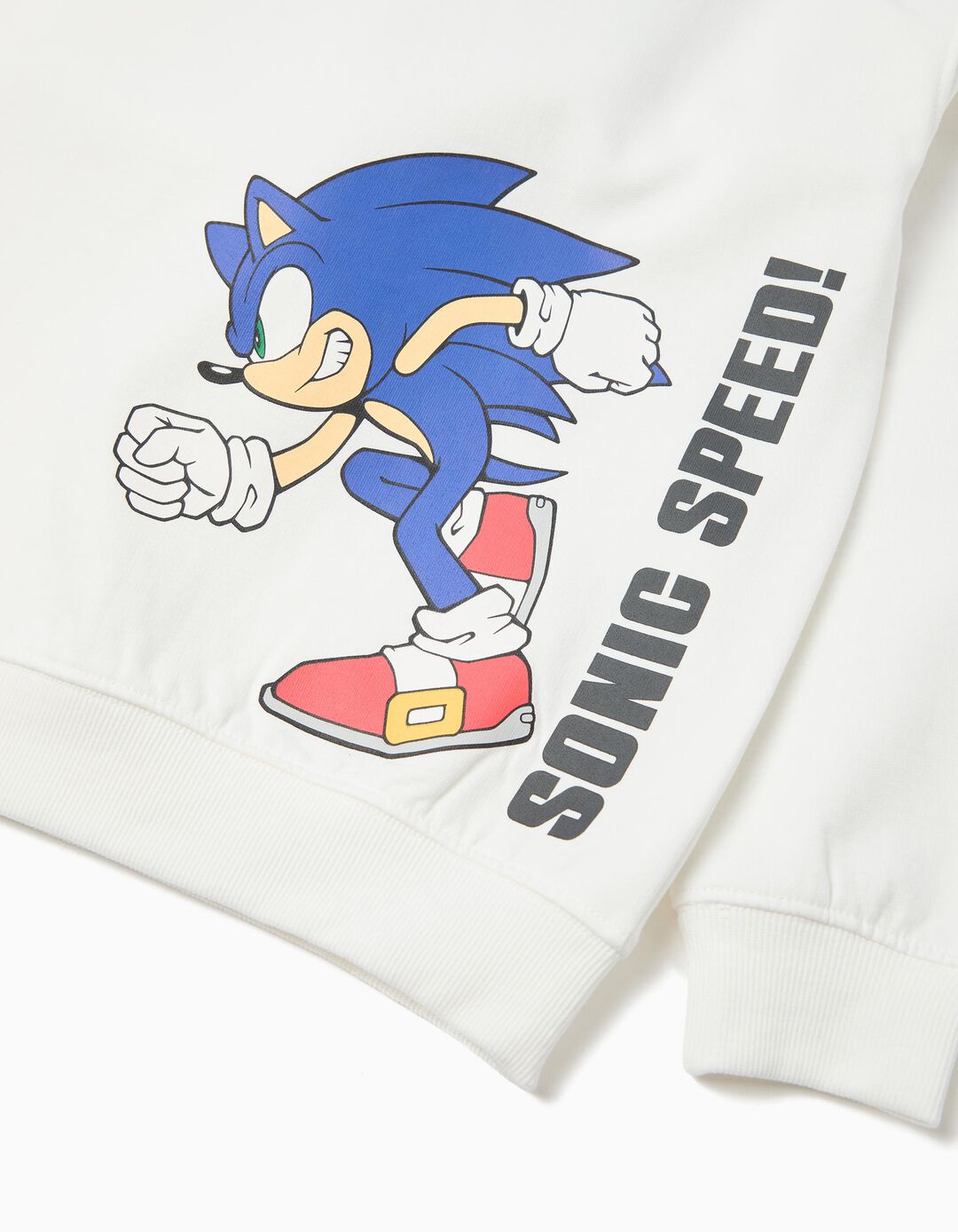 Sweatshirt Capuz 'Sonic', Menino, Branco