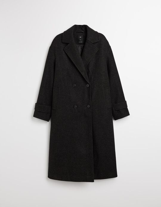 Comprar Online Casaco Comprido, Mulher, Cinzento Escuro