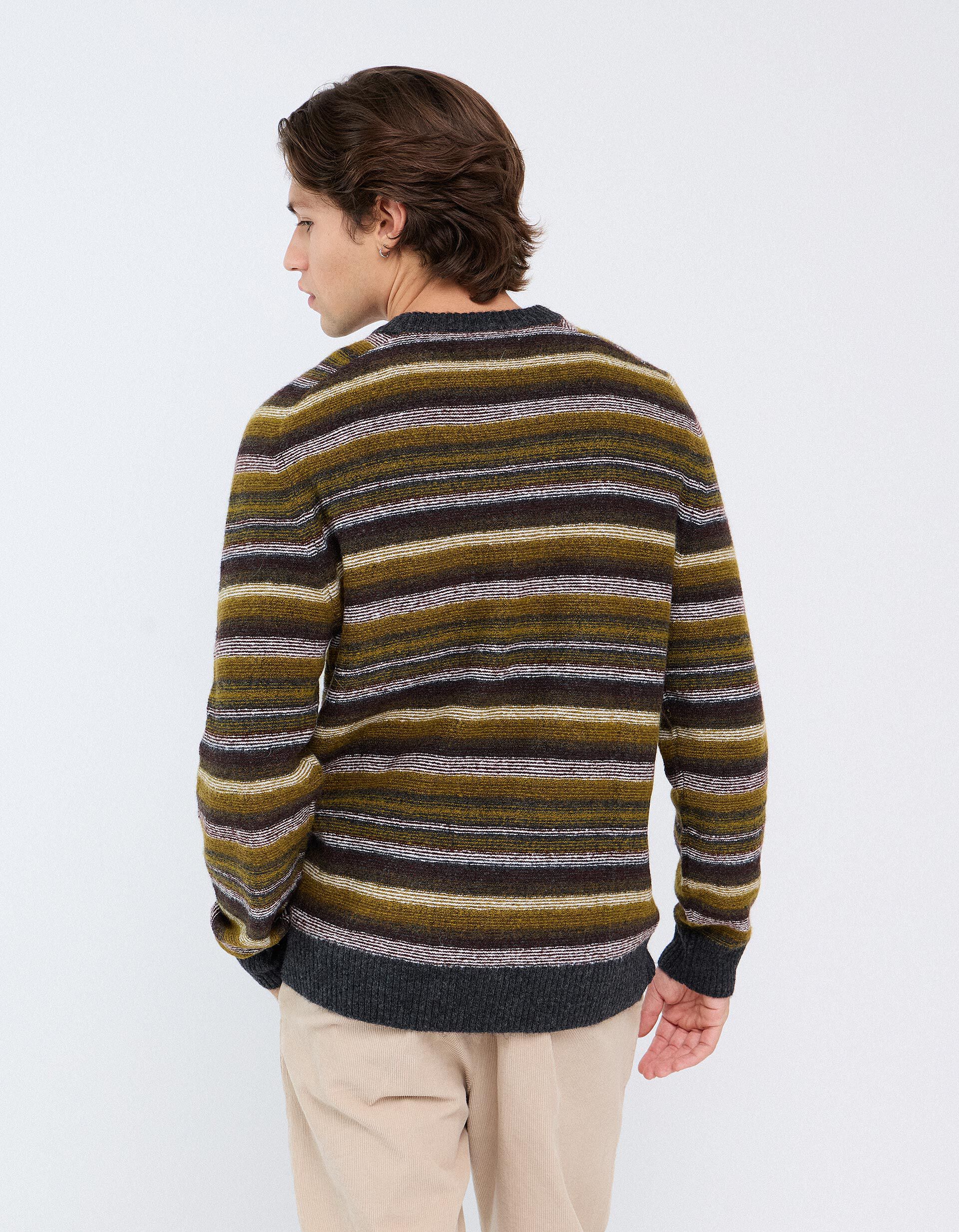 Comprar Online Camisola De Malha &Agrave;s Riscas, Homem, Verde