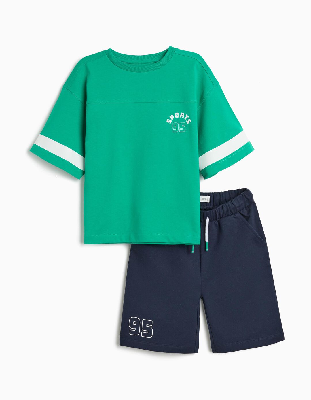 Conjunto T-shirt e Cal&ccedil;&otilde;es, Menino, Verde