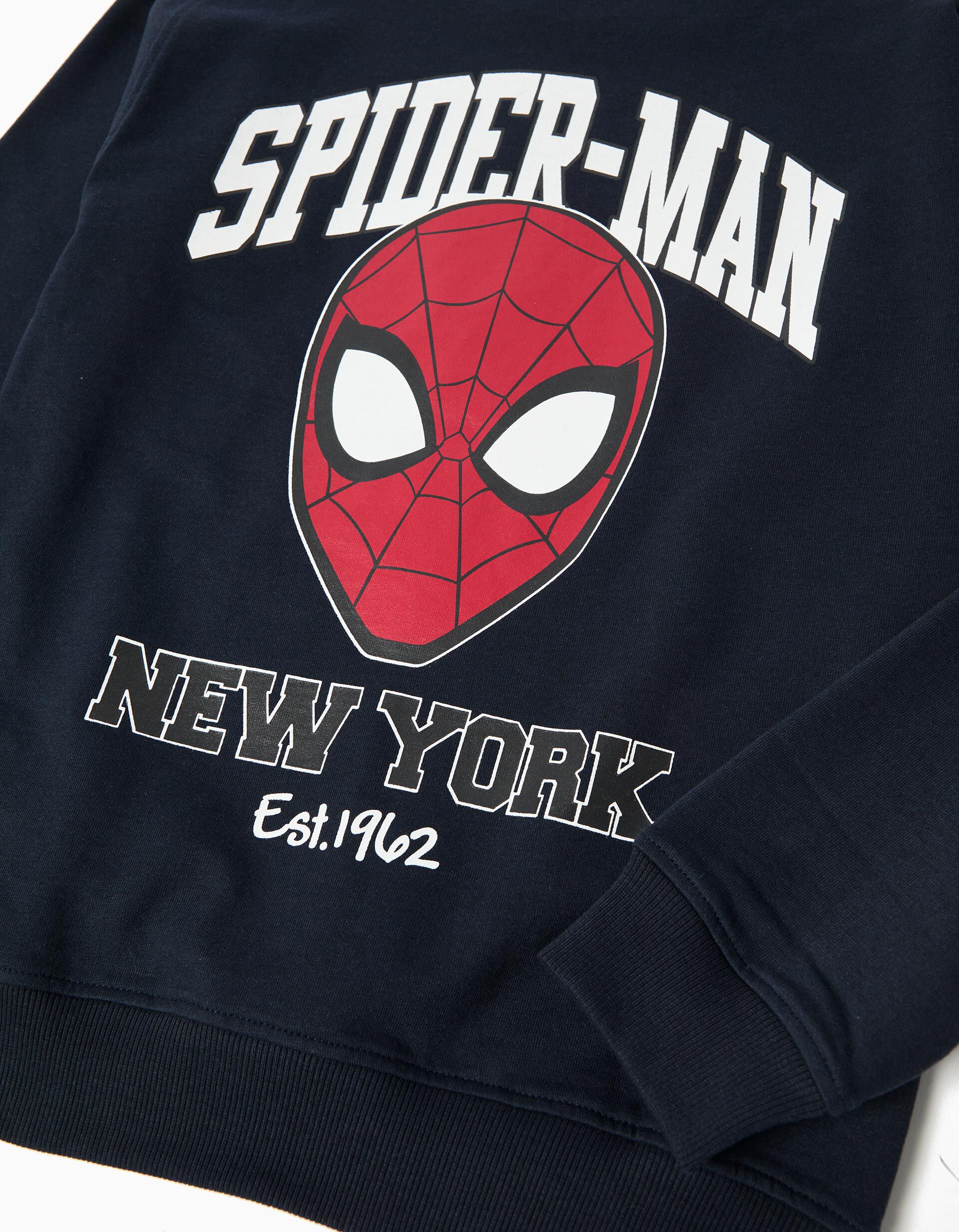 Comprar Online Conjunto Sweatshirt e Cal&ccedil;as de Felpa 'Spider-Man', Menino, Azul Escuro 