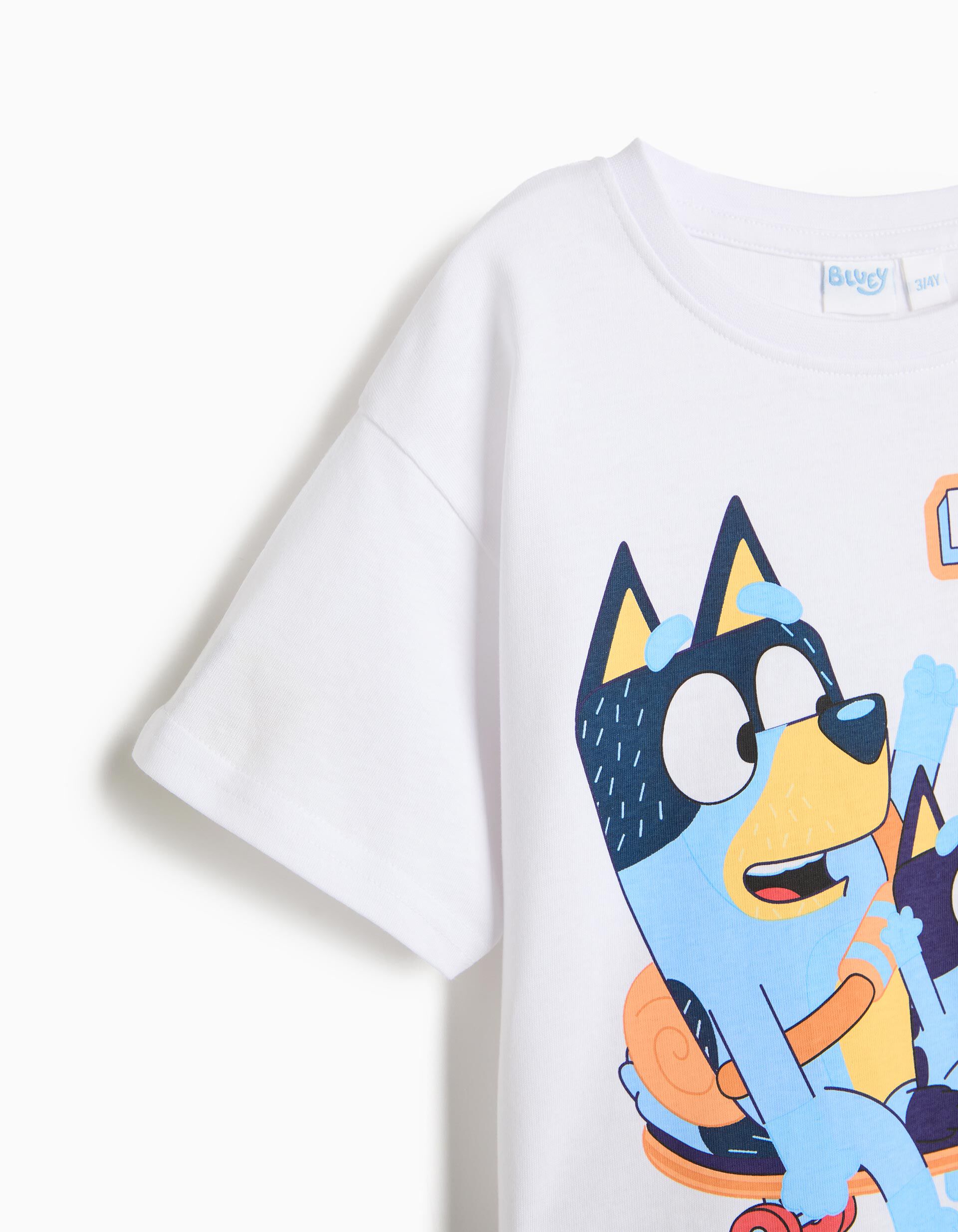 Comprar Online T-shirt Estampada 'Bluey', Menino, Branco