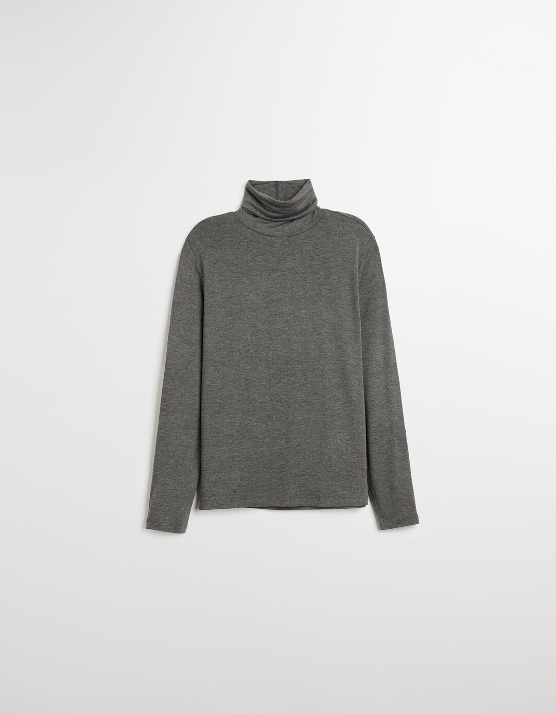 Camisola com Gola Alta, Mulher, Cinzento