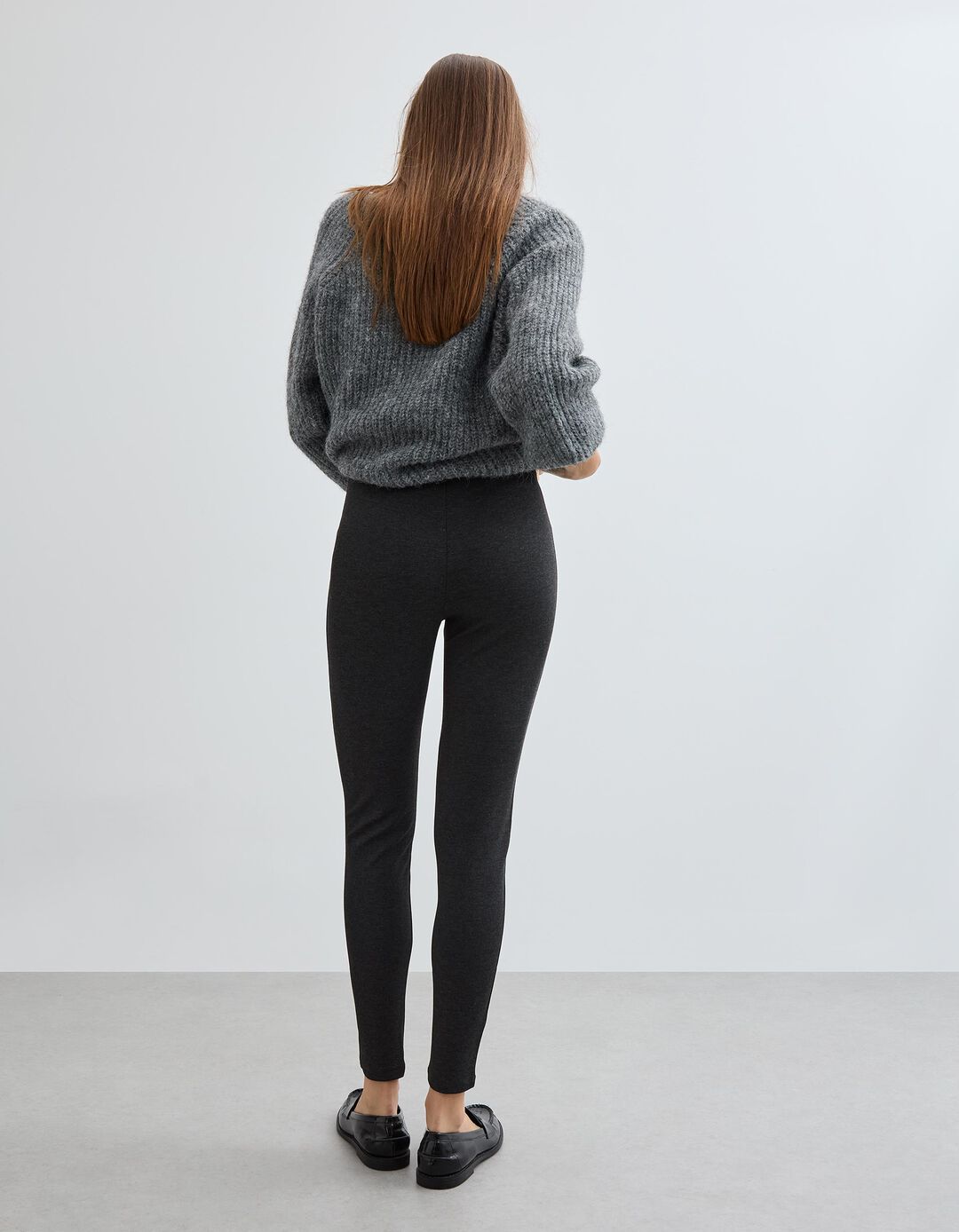 Legging Ponto Roma, Mulher, Cinzento