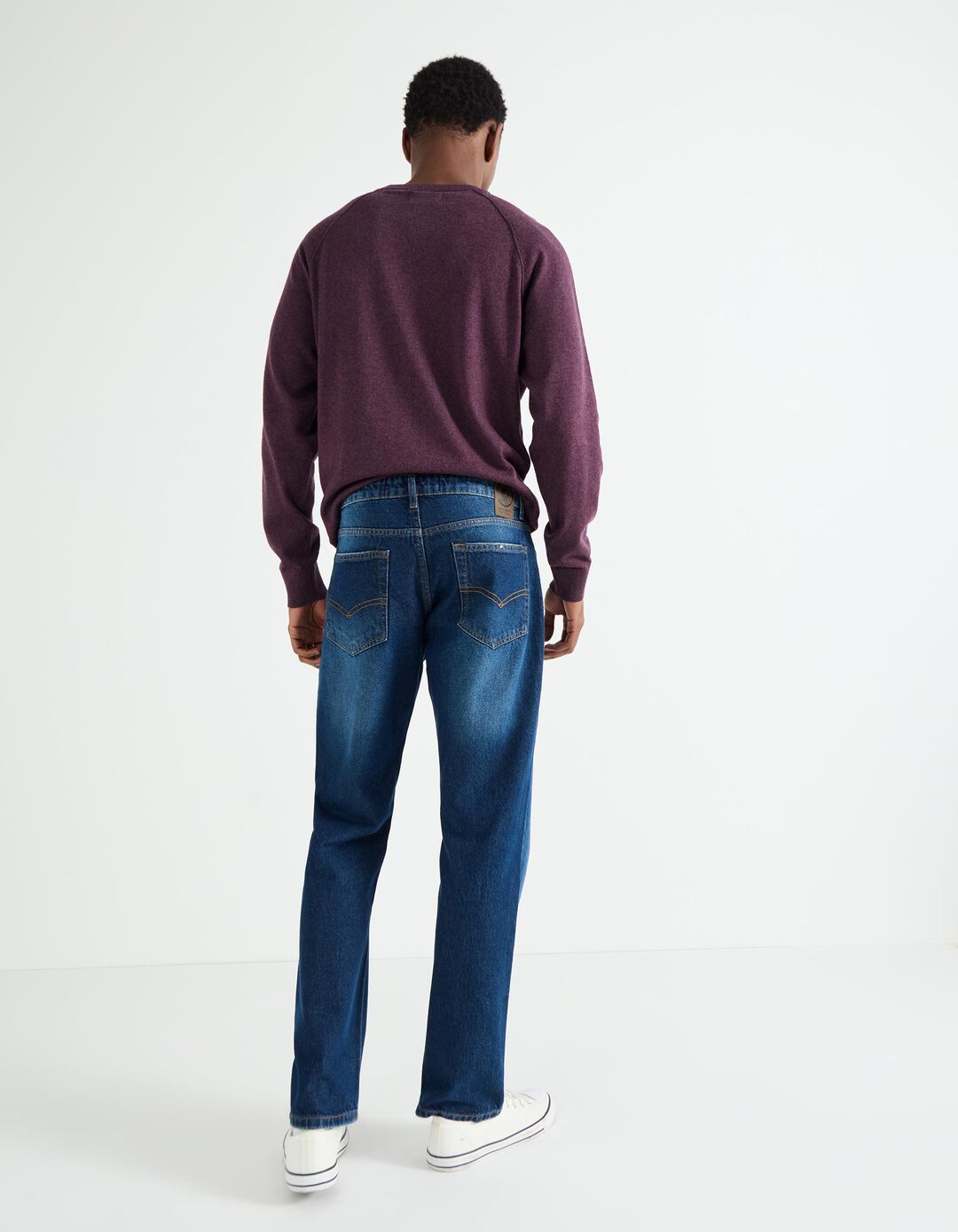 Calças de Ganga 'Straight Fit', Homem, Azul Escuro