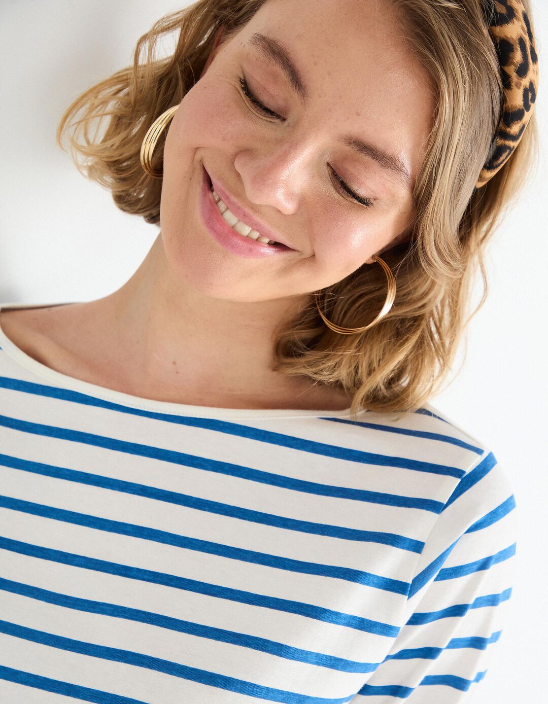 Camisola Riscas, Mulher, Azul