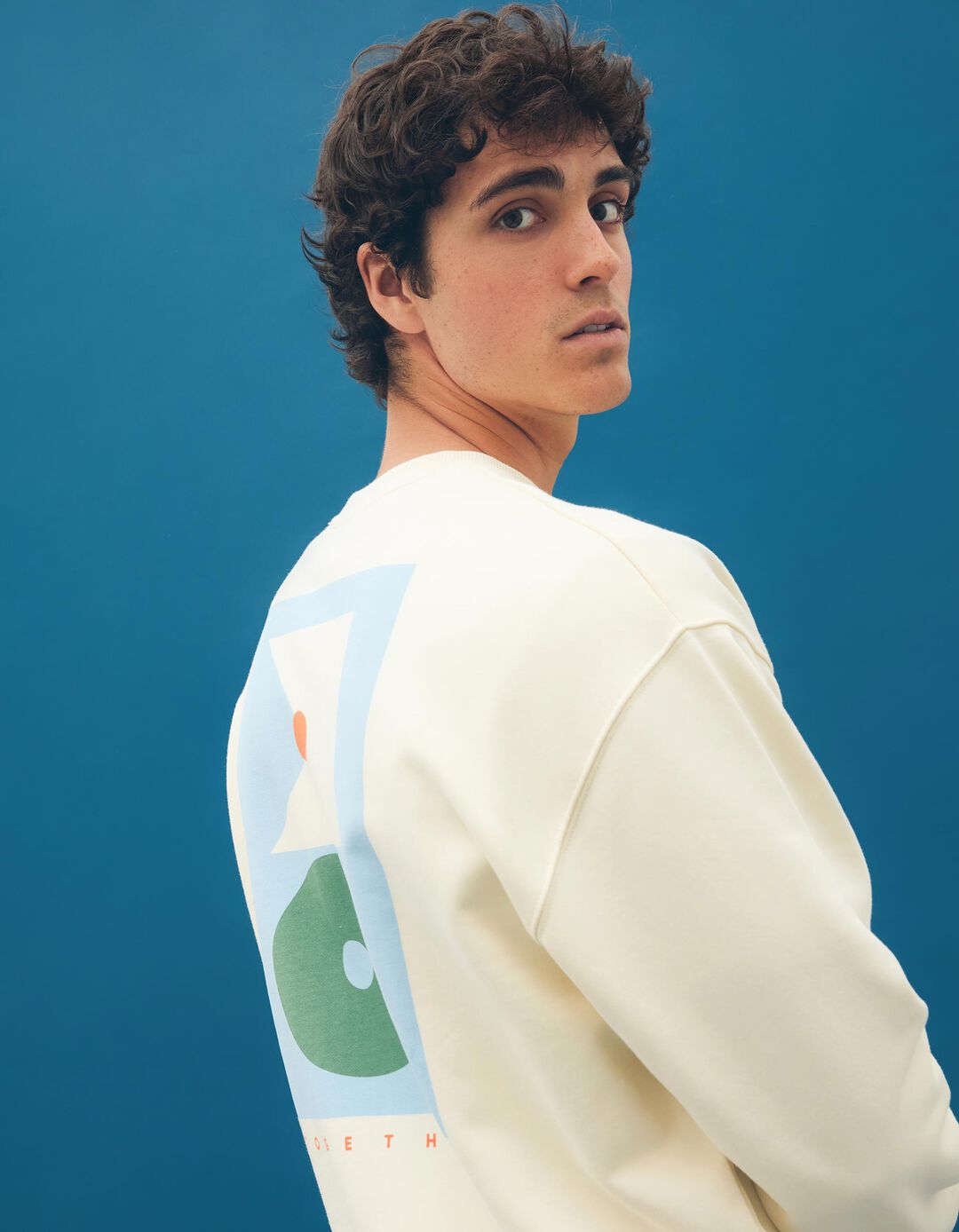 Sweatshirt de Felpa, Homem, Cru