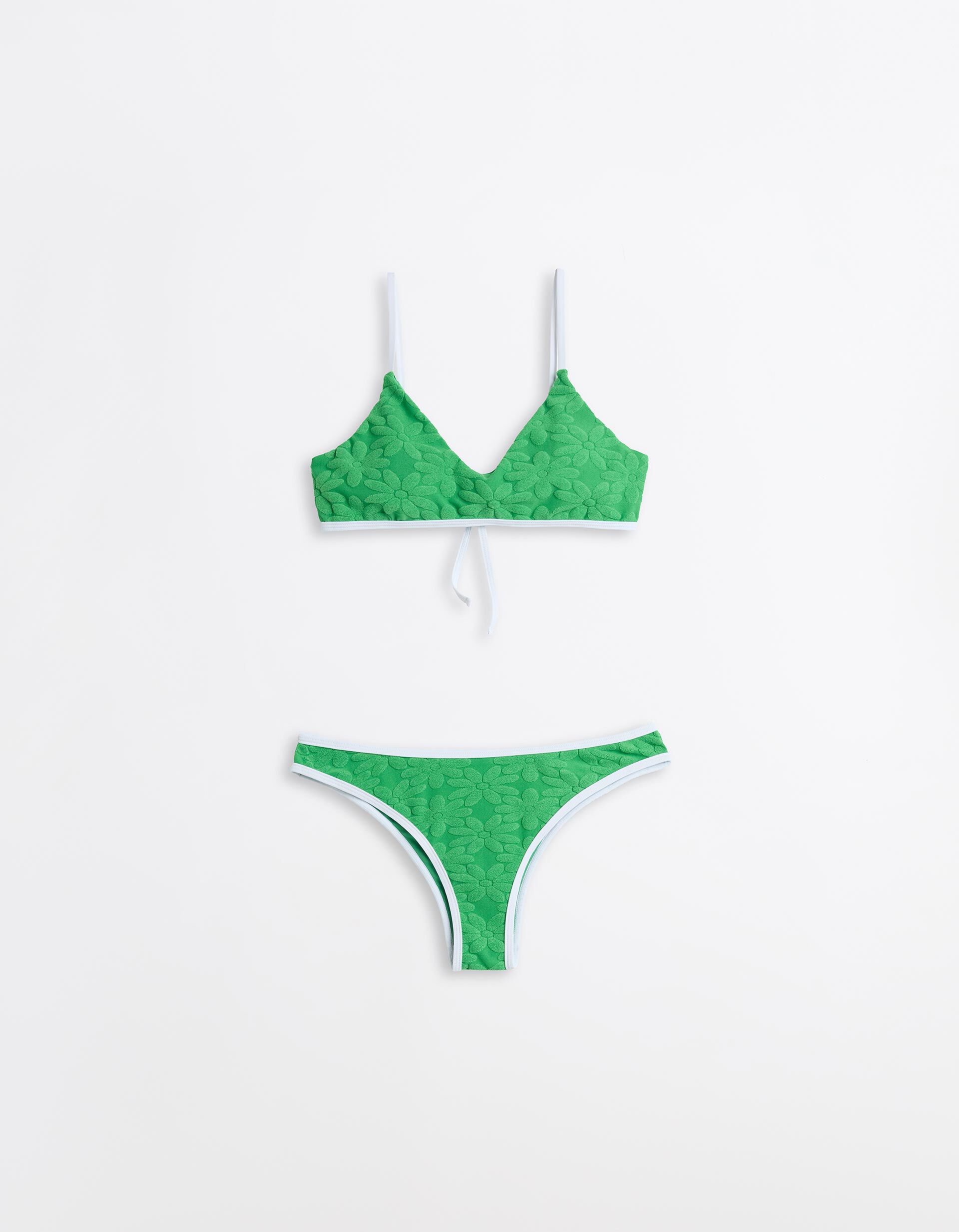 Comprar Online Biqu&iacute;ni Jacquard Flores, Mulher, Verde