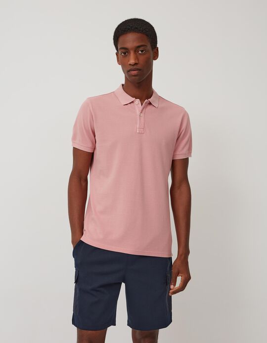Polo Shirt, Men, Pink