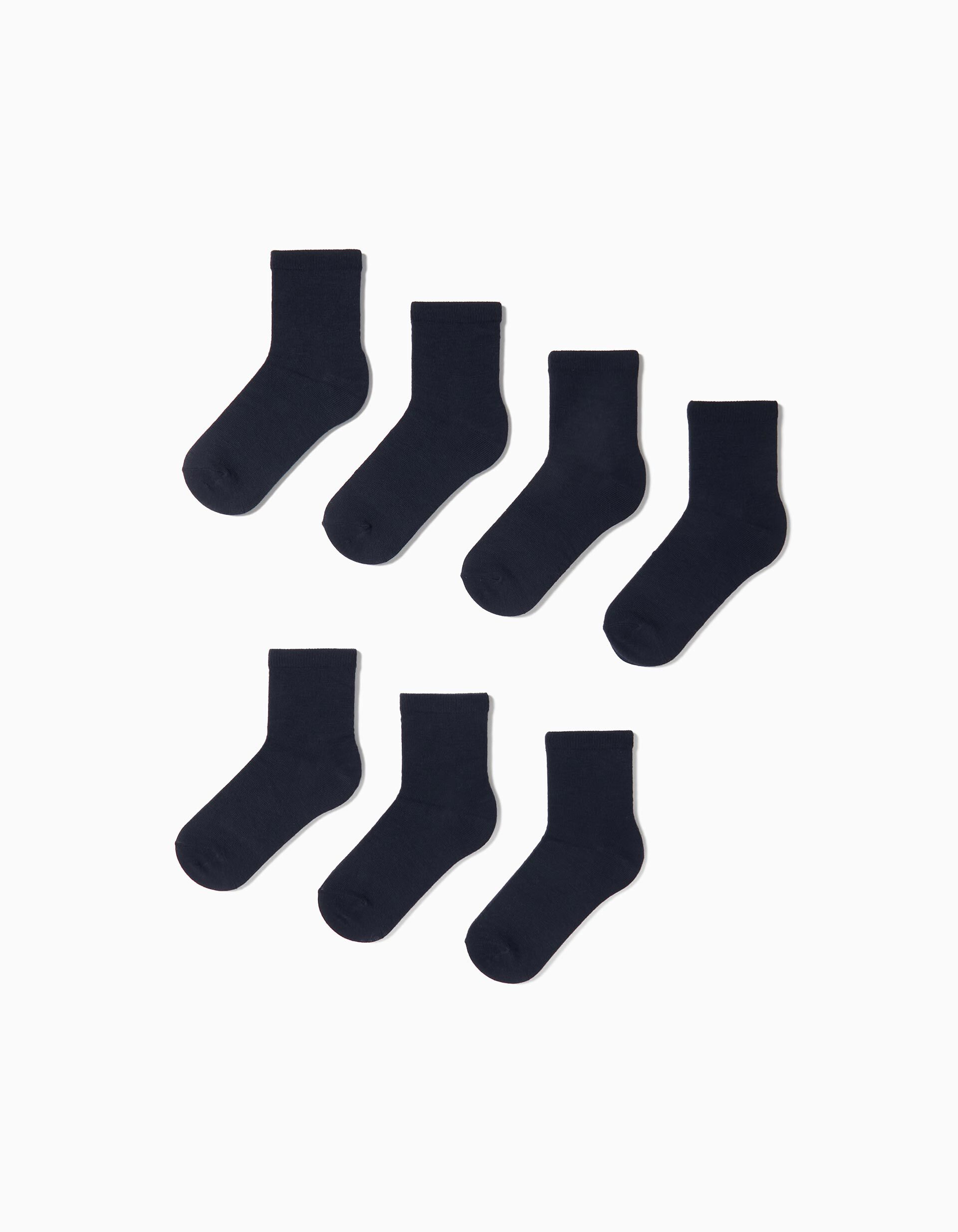 Comprar Online Pack 7 Pares de Meias, Crian&ccedil;a, Azul Escuro