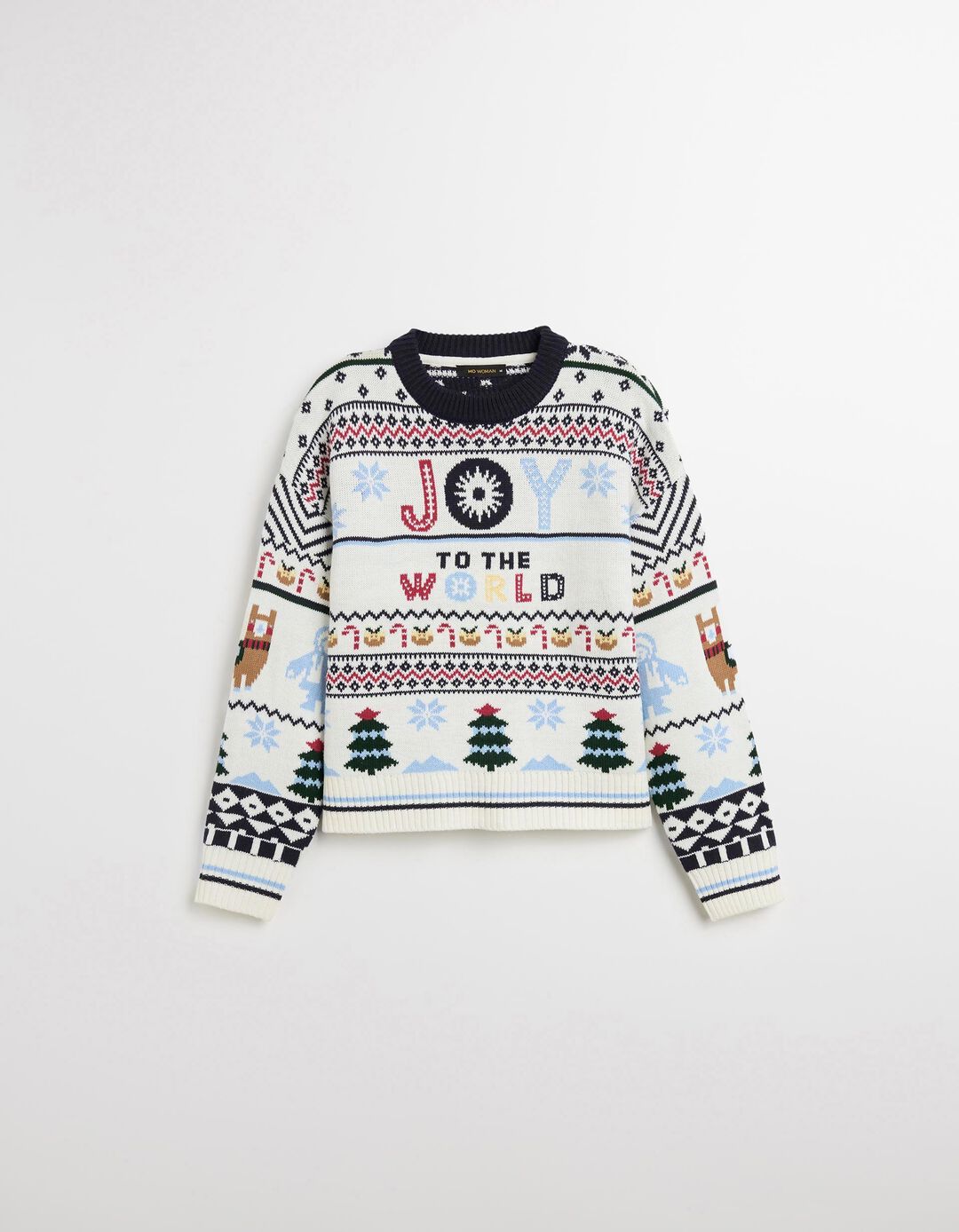 Camisola Natal de Malha, Mulher, Bege