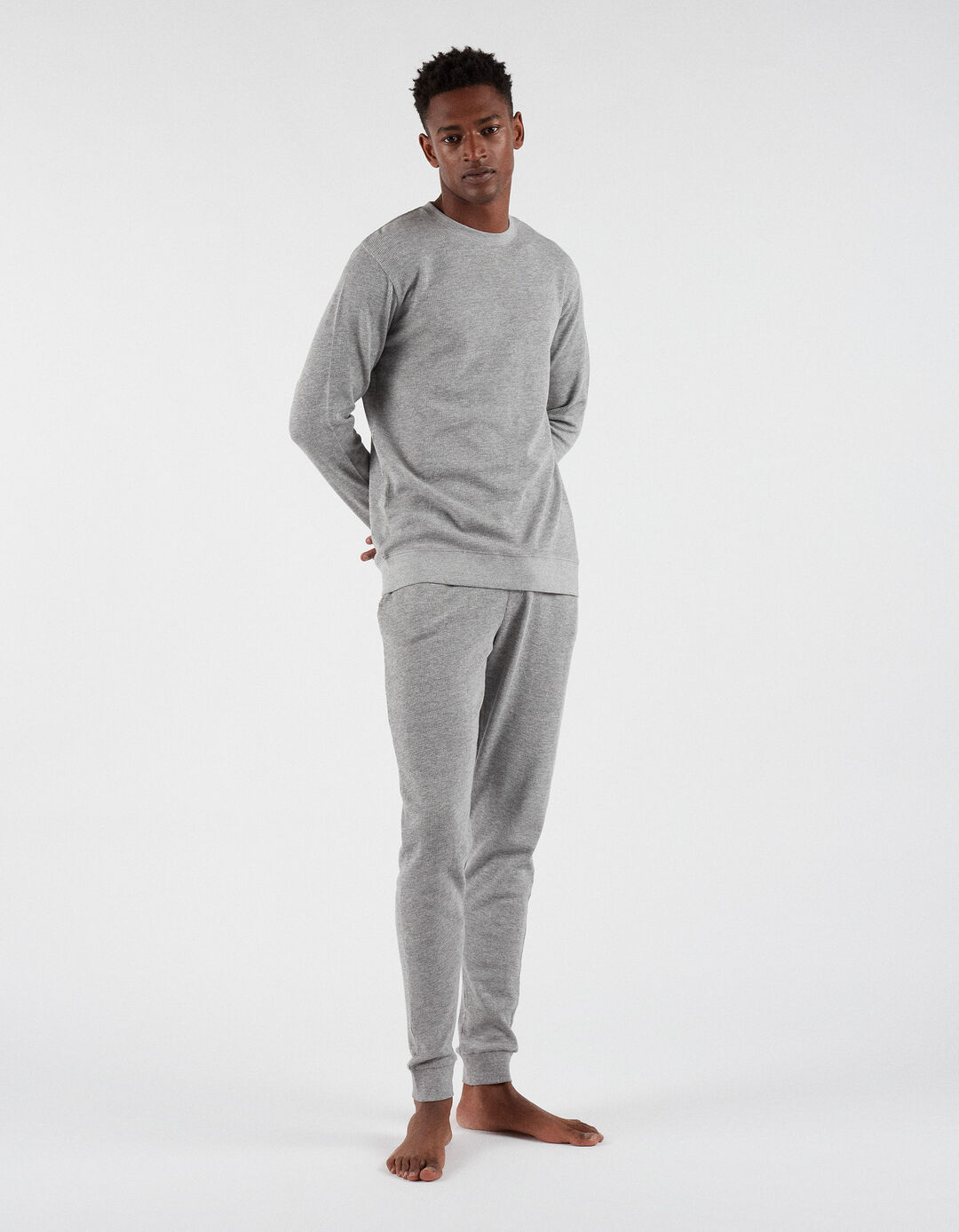 Pijama Textura, Homem, Cinzento