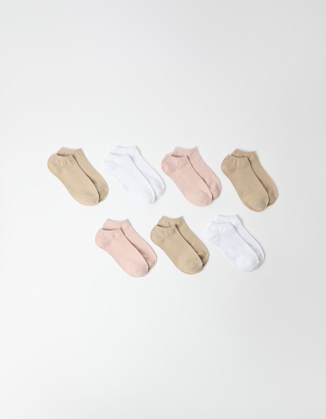 Pack 7 Pares de Meias Tornozelo, Mulher, Multicor