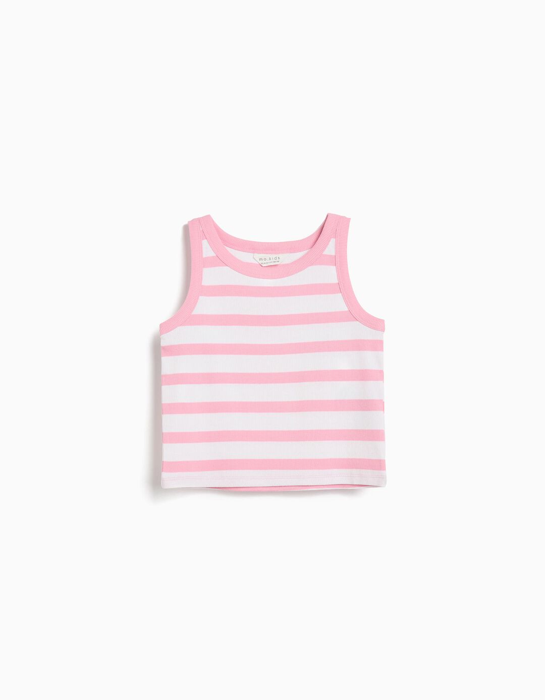Tank Top de Riscas, Menina, Branco