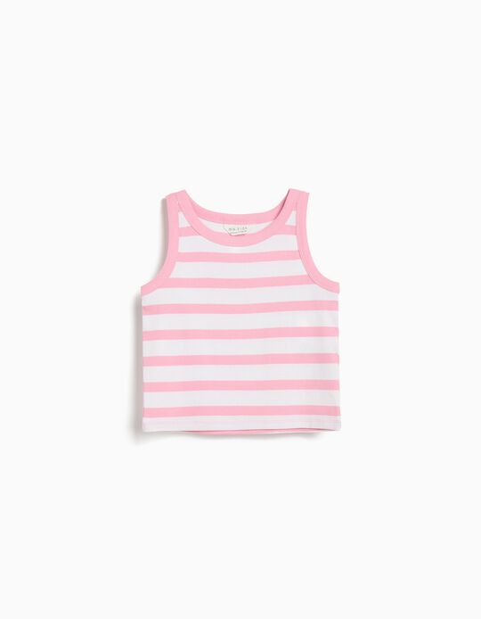 Comprar Online Tank Top de Riscas, Menina, Branco