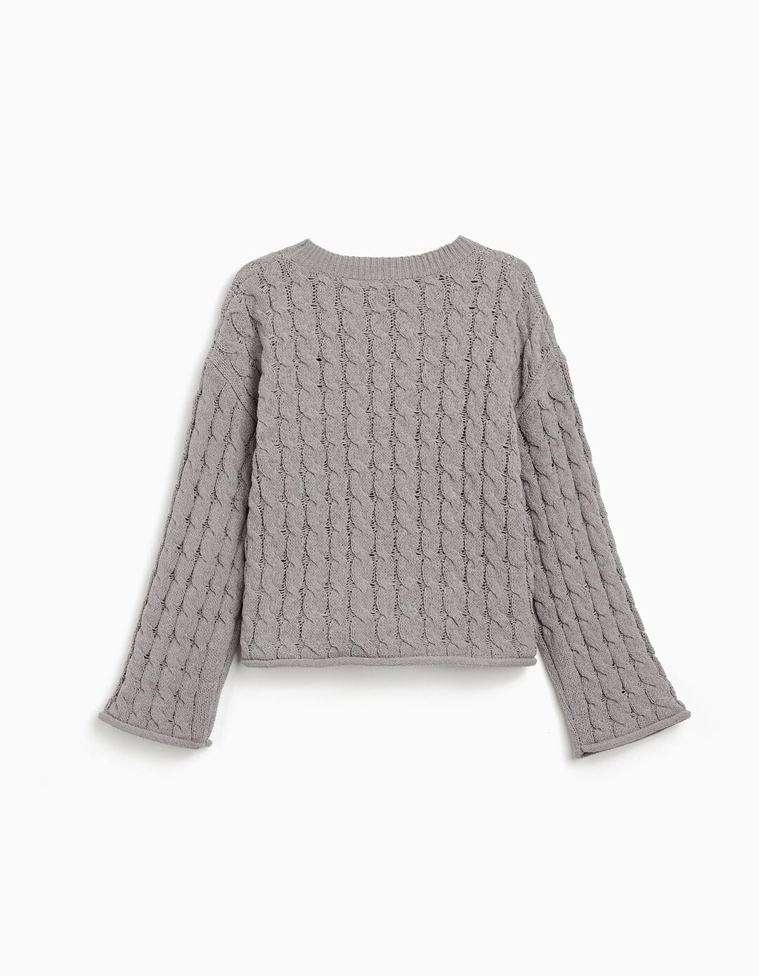 Camisola de Malha, Menina, Cinzento