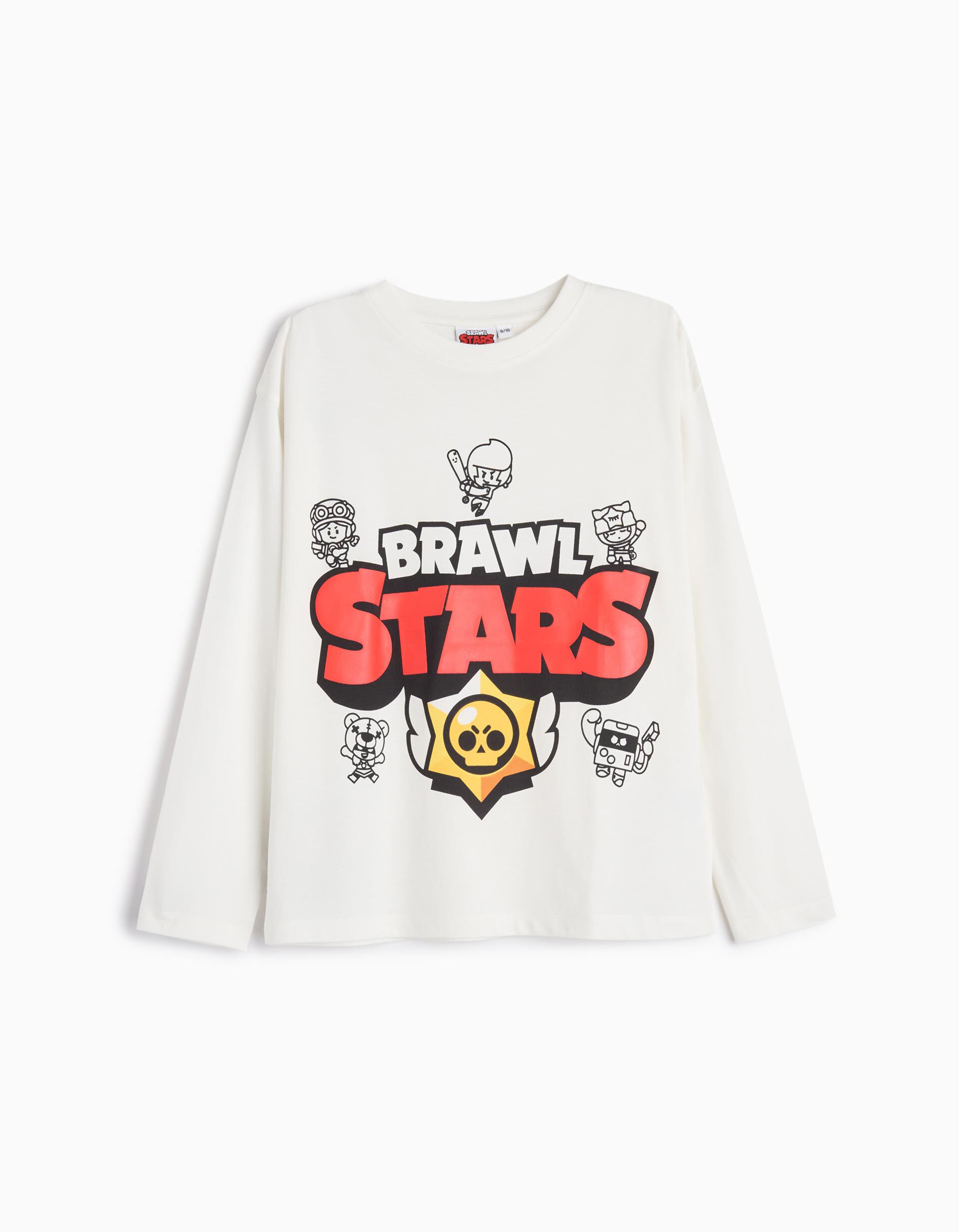 Comprar Online T-shirt de Manga Comprida 'Brawl Stars', Menino, Branco