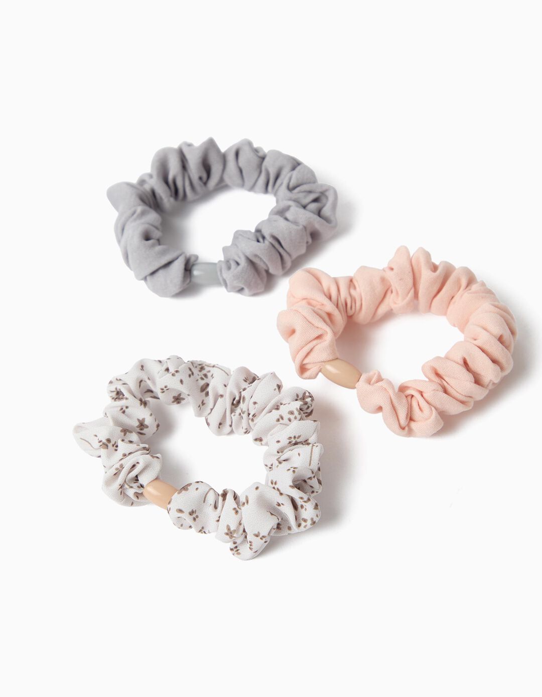 Pack 3 El&aacute;sticos Scrunchies, Menina, Multicolor