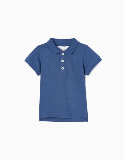 Cotton Polo Shirt for Baby Boys 'You&Me', Dark Blue