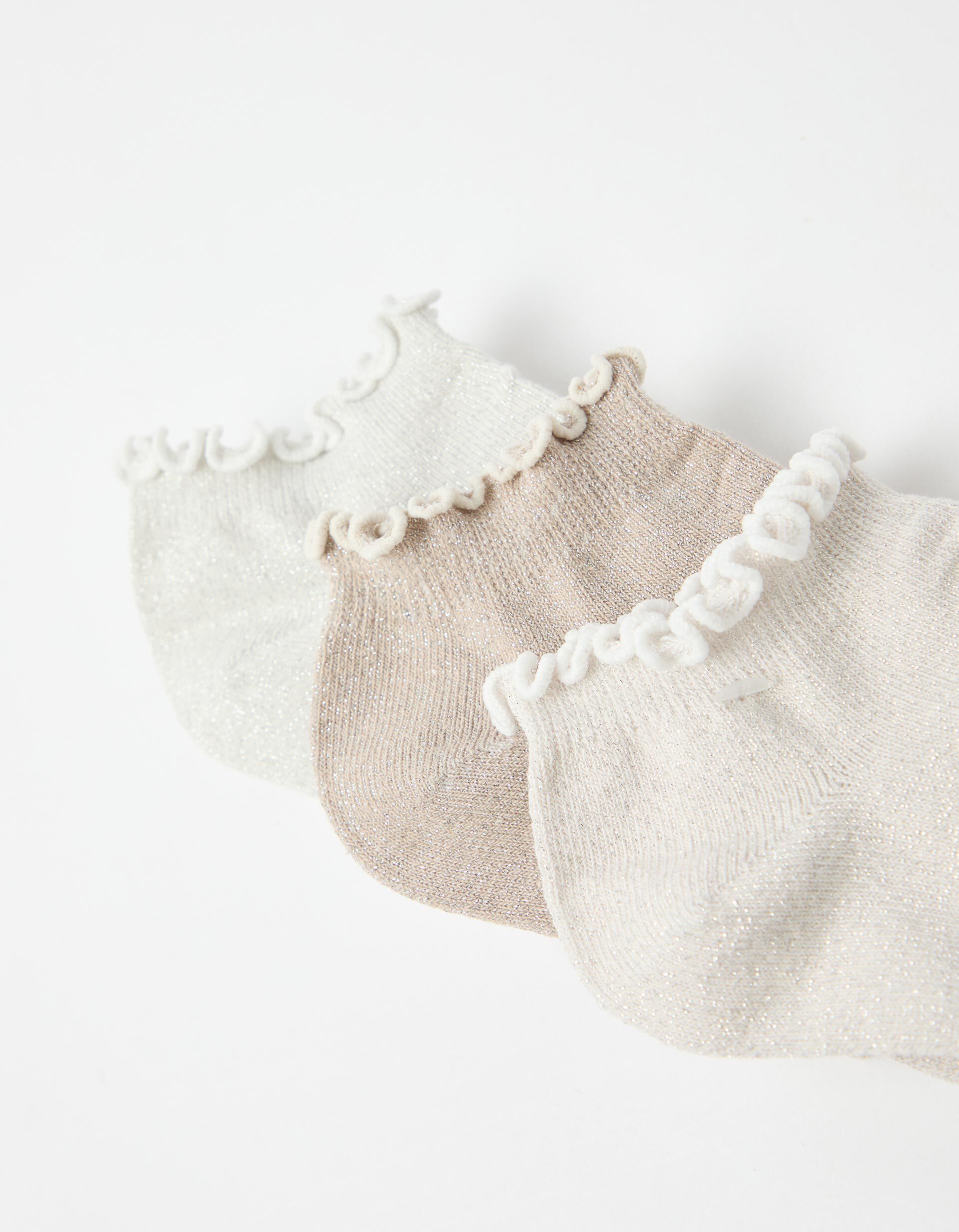 Comprar Online Pack 3 Pares de Meias Tornozelo, Mulher, Bege