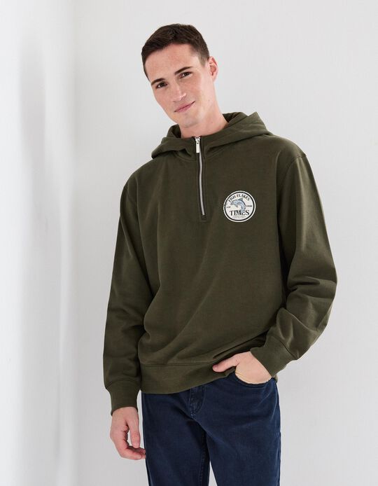 Comprar Online Sweatshirt com Capuz, Homem, Verde Escuro