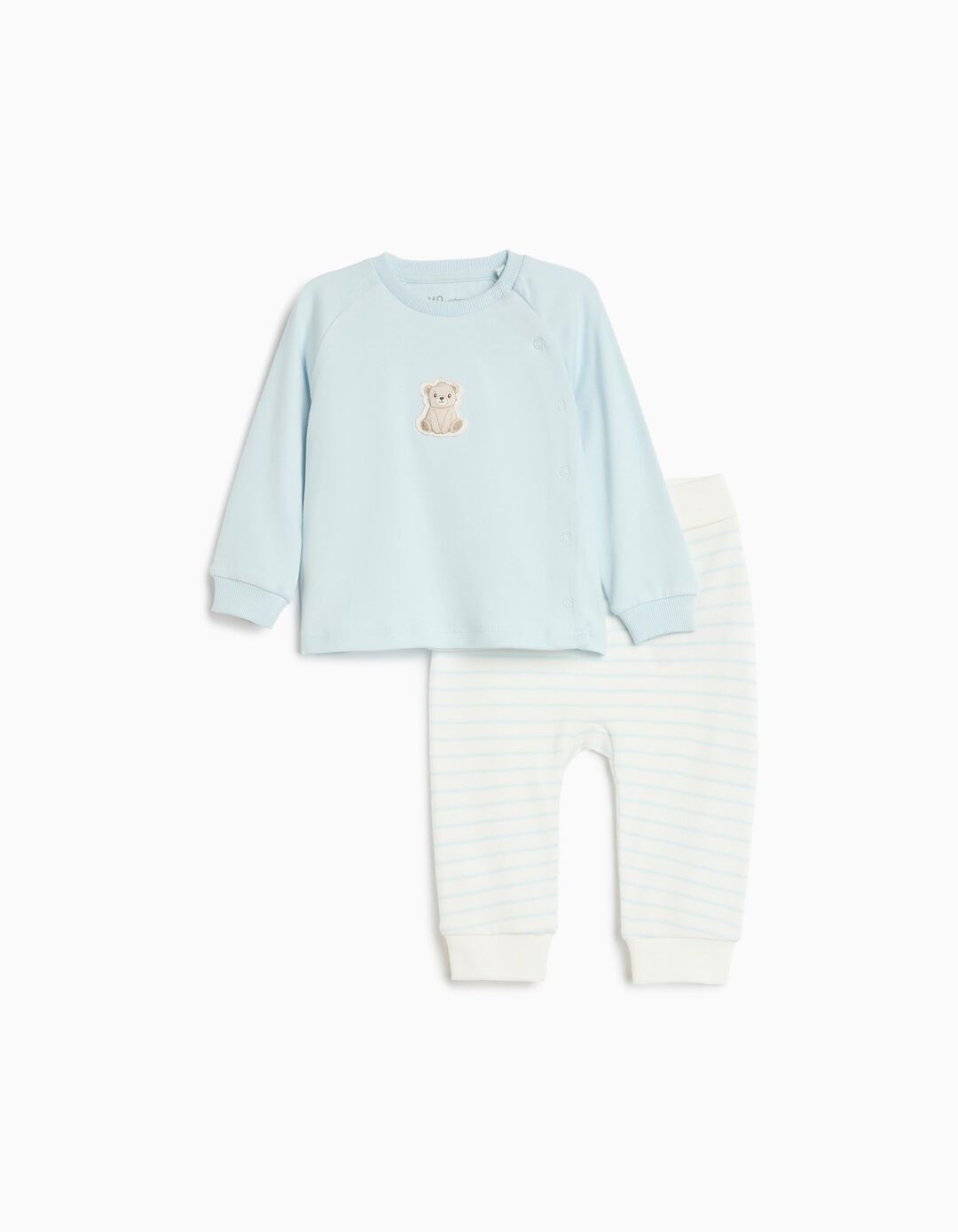 Pijama Interlock, Menino, Azul Claro