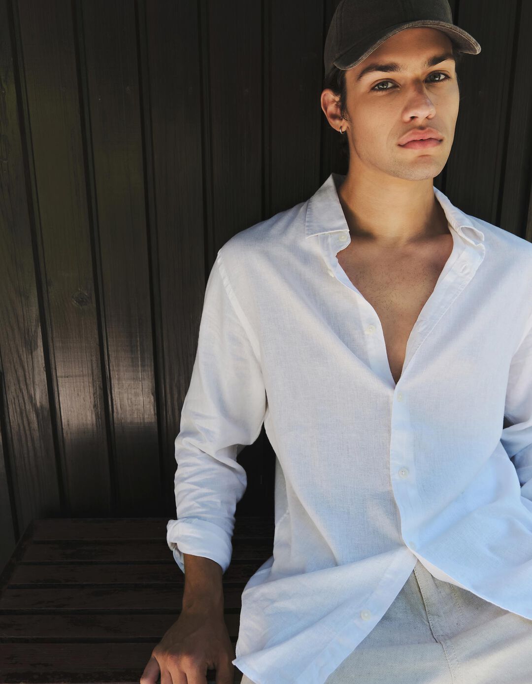 Camisa com Linho, Homem, Branco