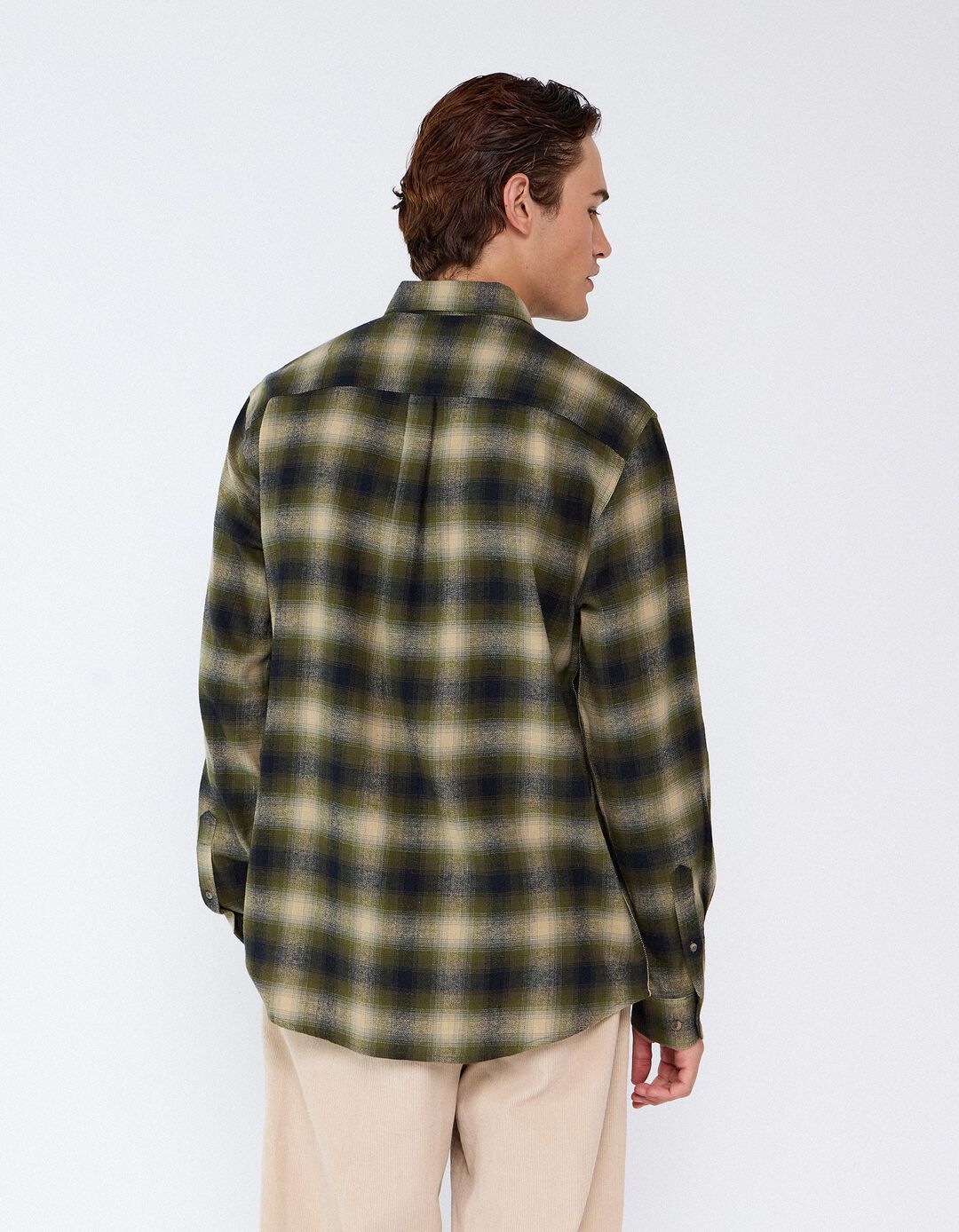 Camisa De Flanela Xadrez, Homem, Verde