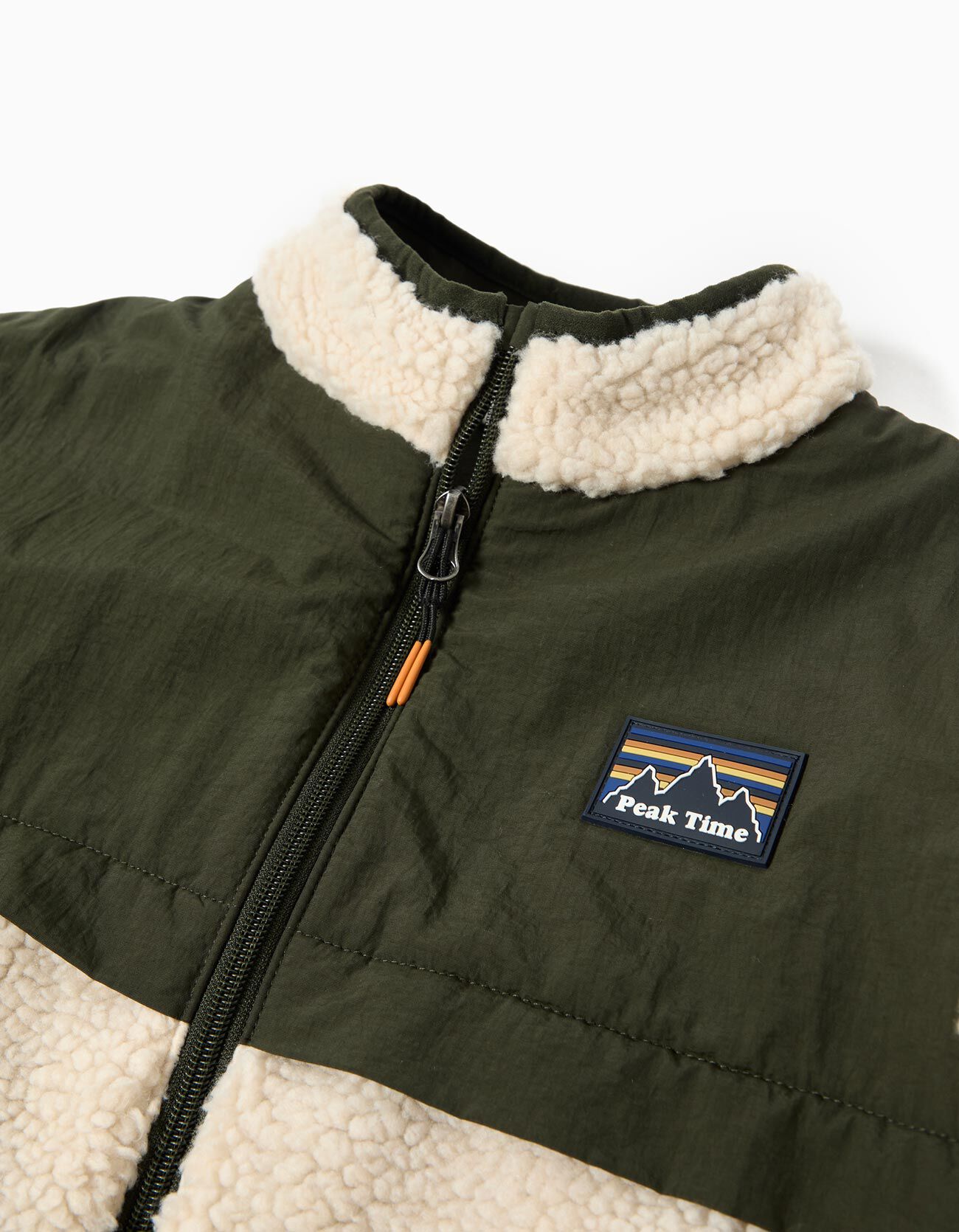 Comprar Online Casaco de Sherpa, Menino, Verde Escuro