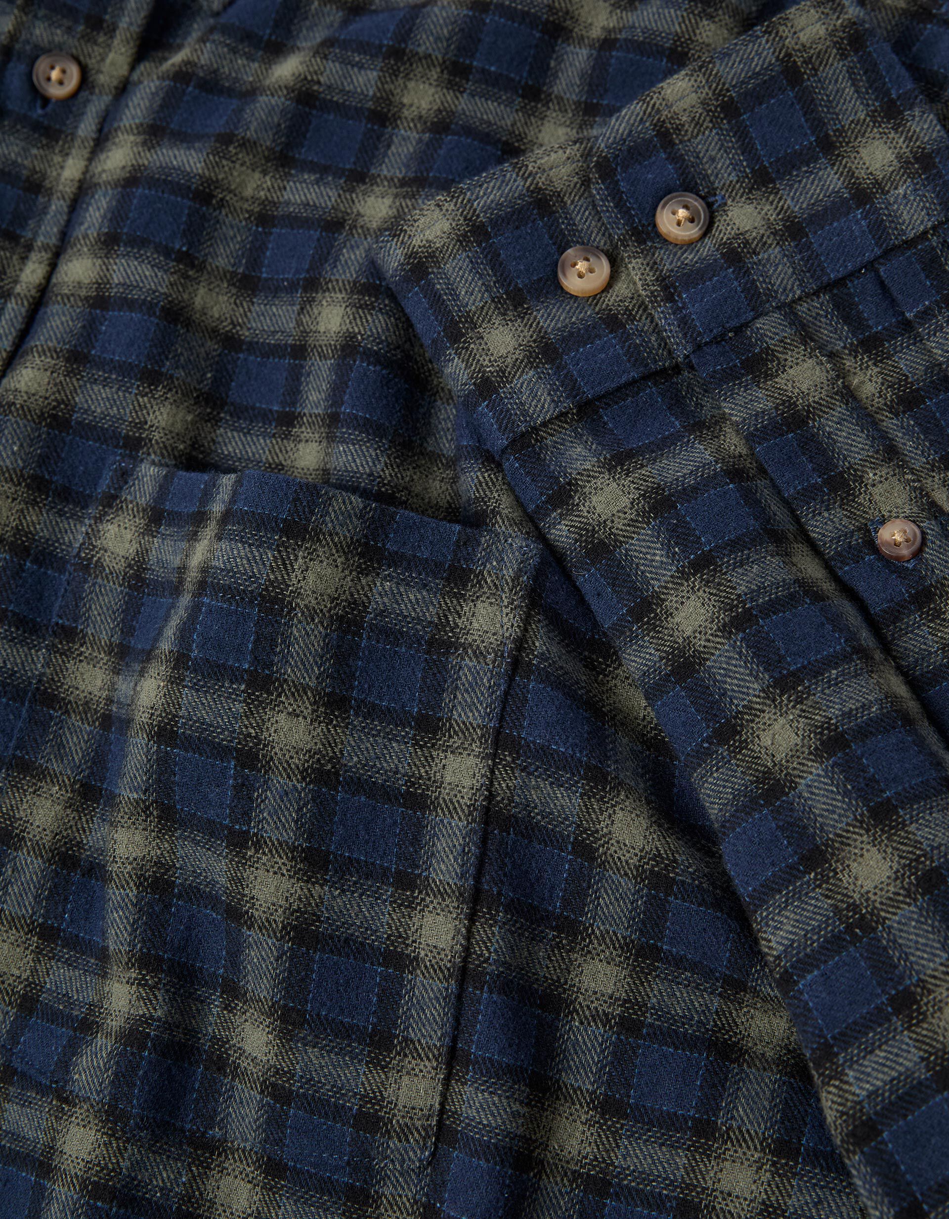 Comprar Online Camisa Flanela de Xadrez, Homem, Azul