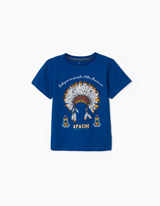 T-Shirt para Menino 'Apache', Azul