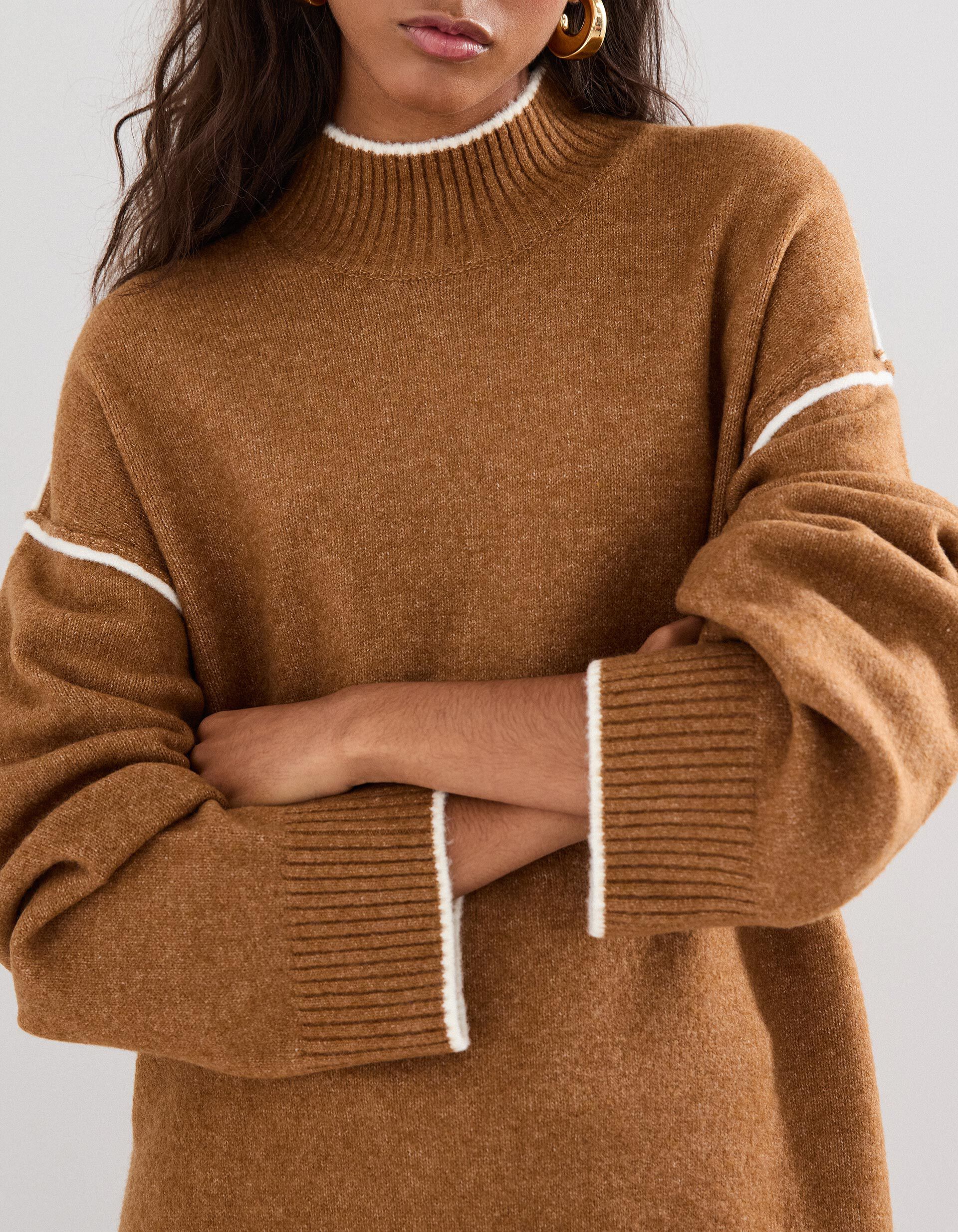 Comprar Online Camisola com L&atilde;, Mulher, Castanho Claro