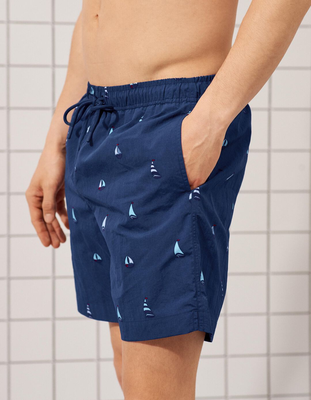 Cal&ccedil;&otilde;es de Banho, Homem, Azul Escuro