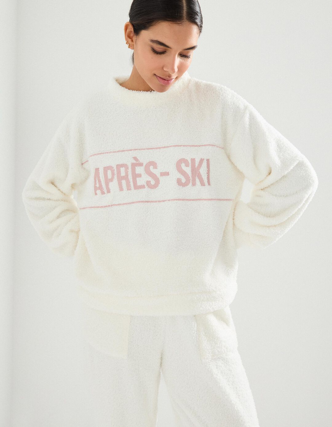 Pijama Polar, Mulher, Branco