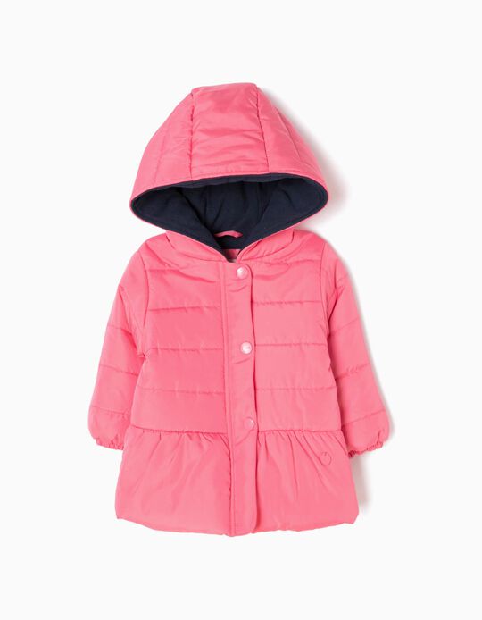 Padded Coat with Hood, Pink