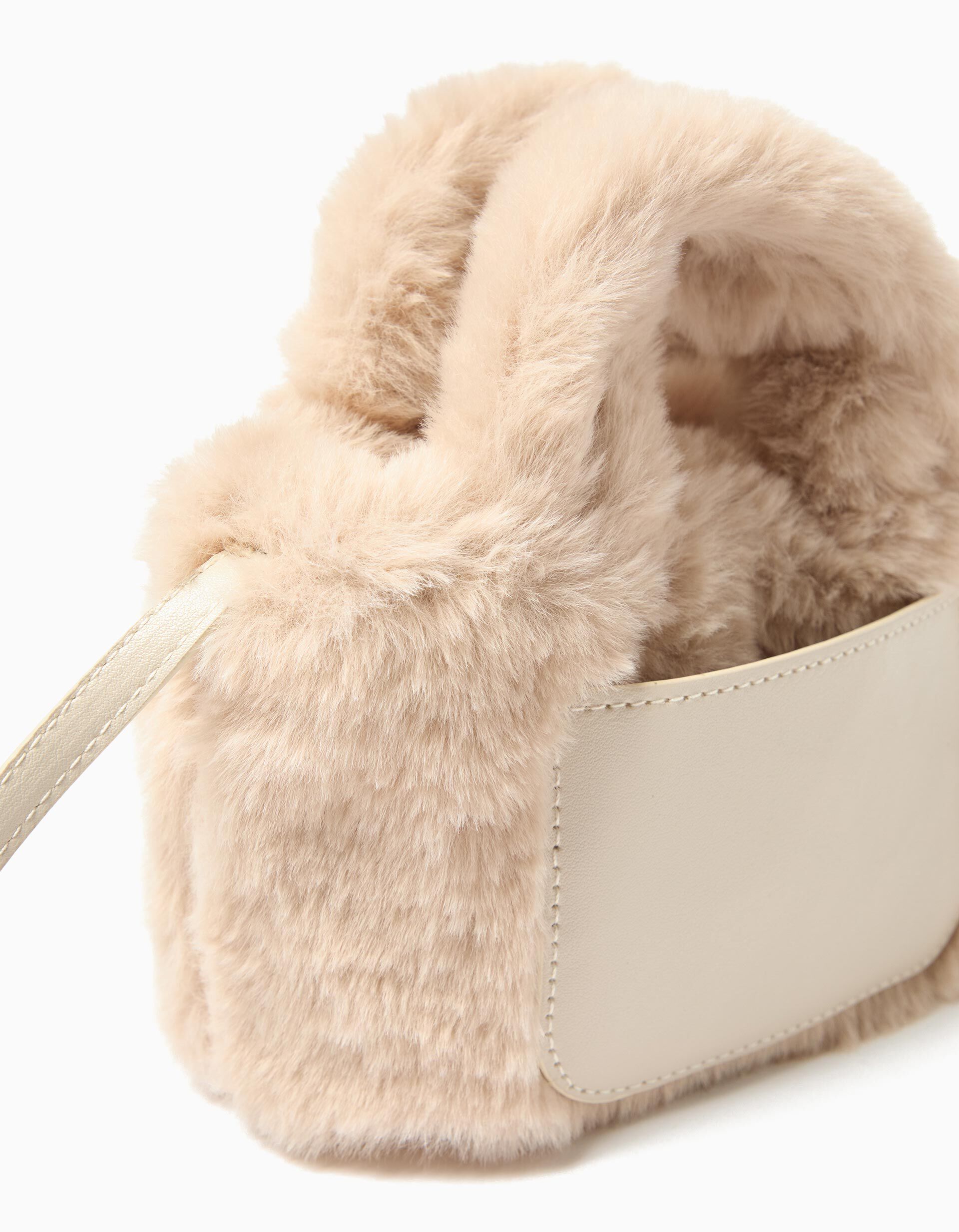 Comprar Online Mala Tiracolo Pelo Sint&eacute;tico, Menina, Bege