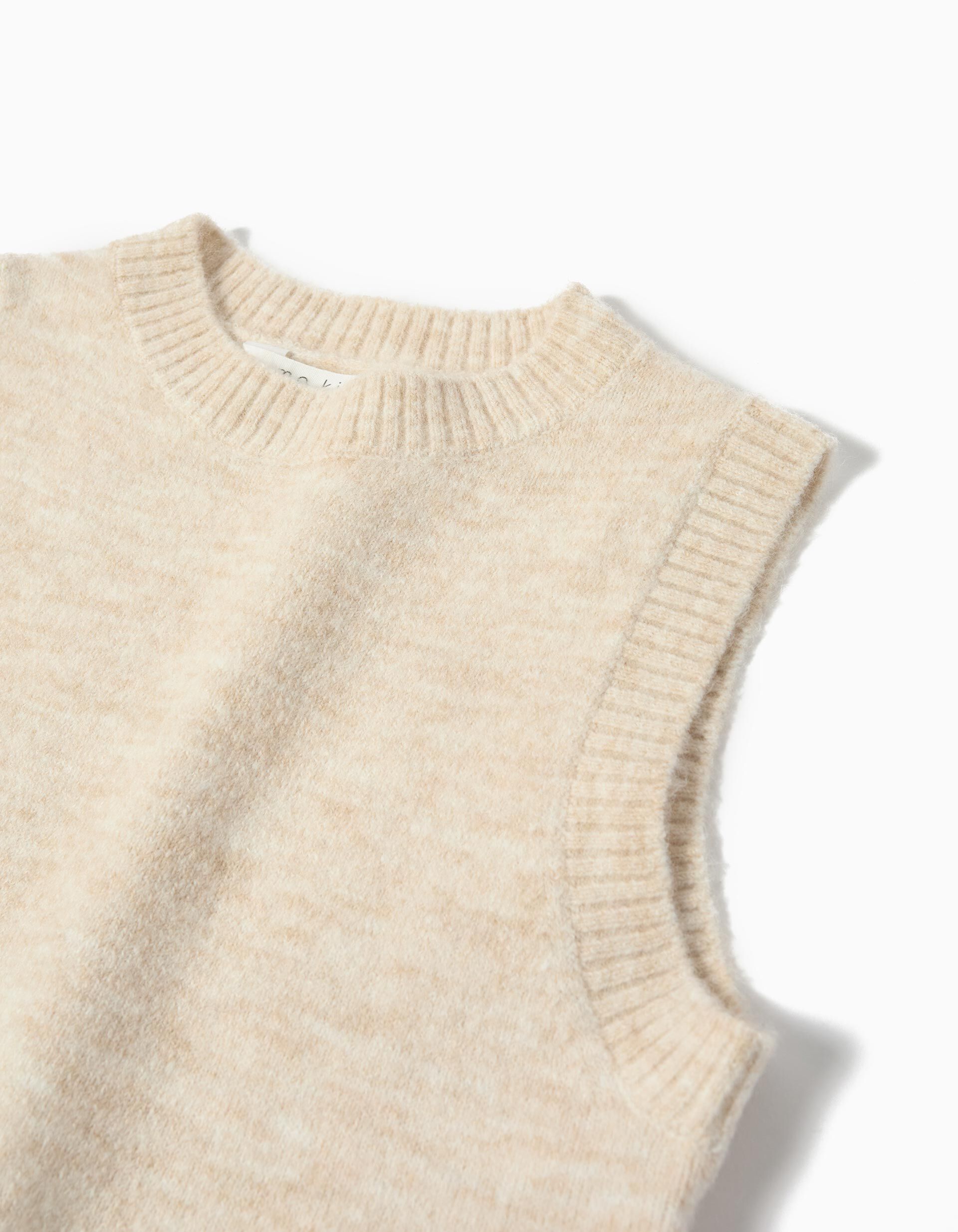 Comprar Online Colete de Malha, Menina, Bege