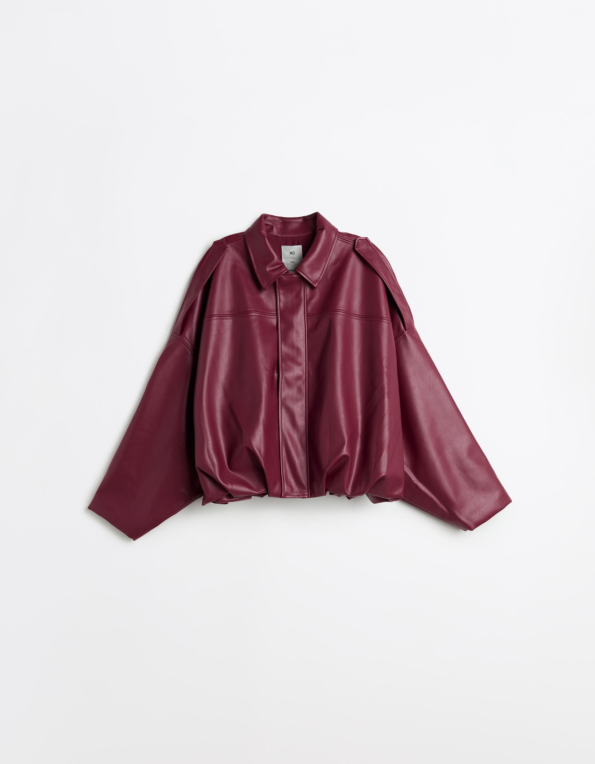 Comprar Online Casaco Bomber Efeito Pele, Mulher, Vermelho Escuro