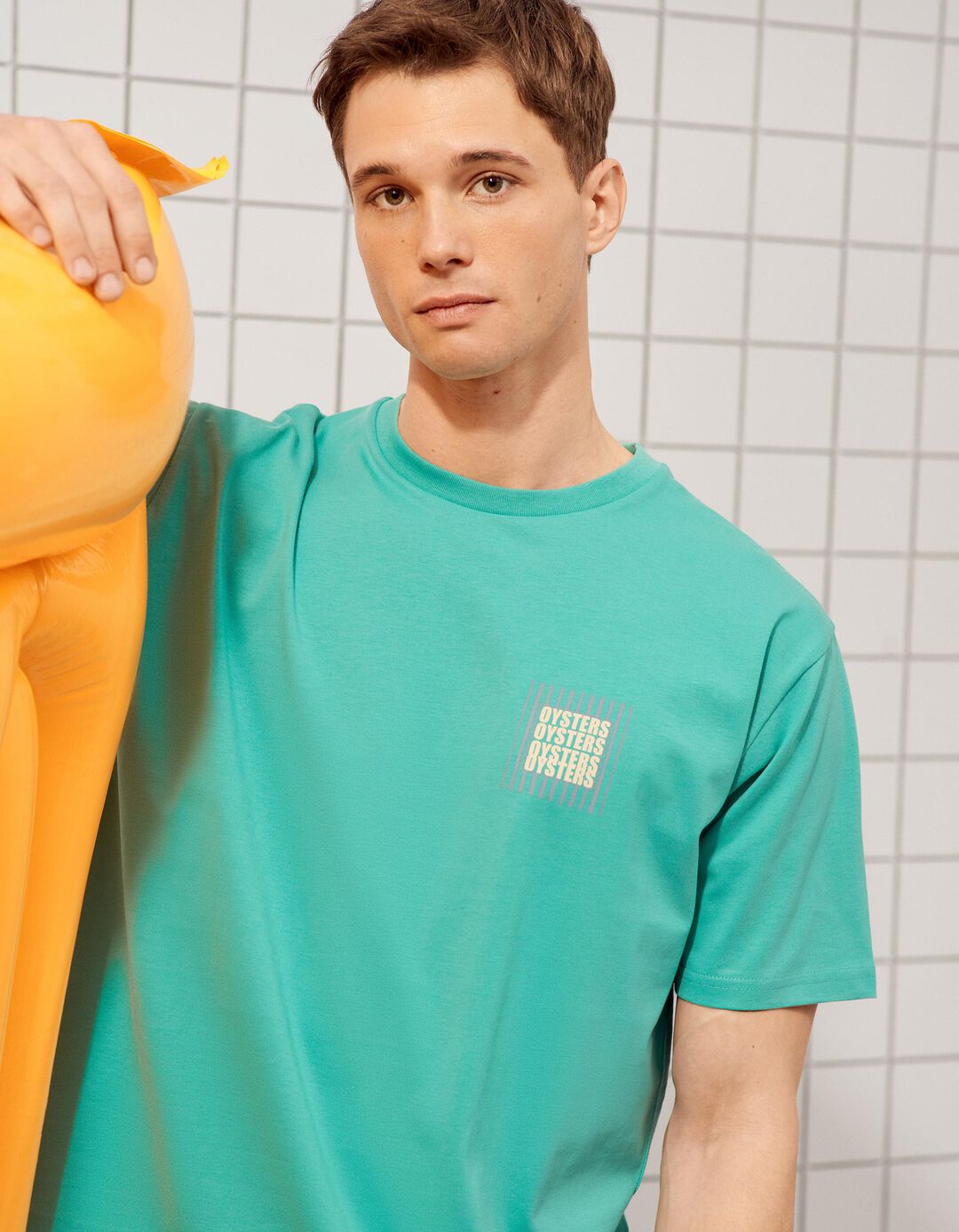 T-shirt Estampada, Homem, Azul