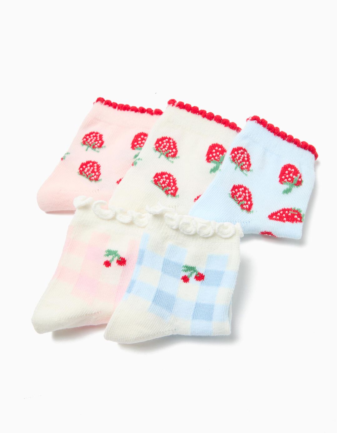 Pack 5 Pares de Meias, Menina, Multicor