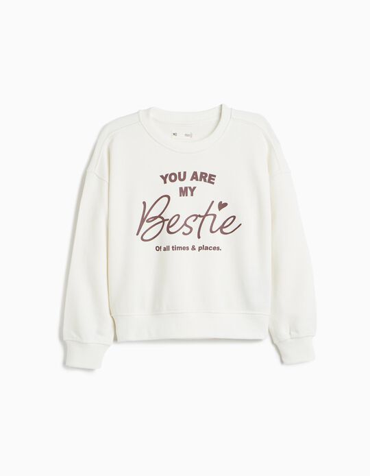 Comprar Online Sweatshirt Estampada, Menina, Branco