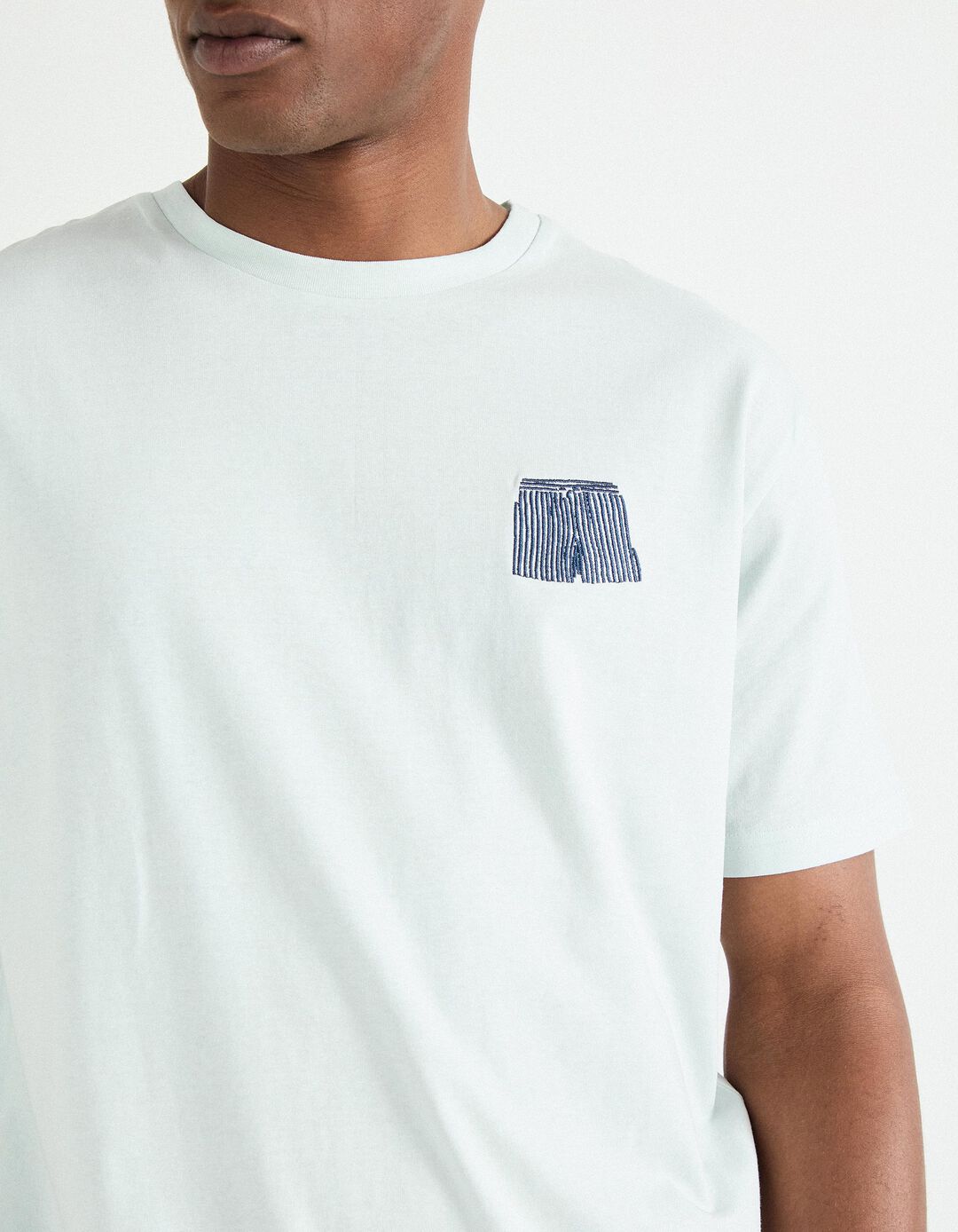 T-shirt Print, Homem, Azul Claro