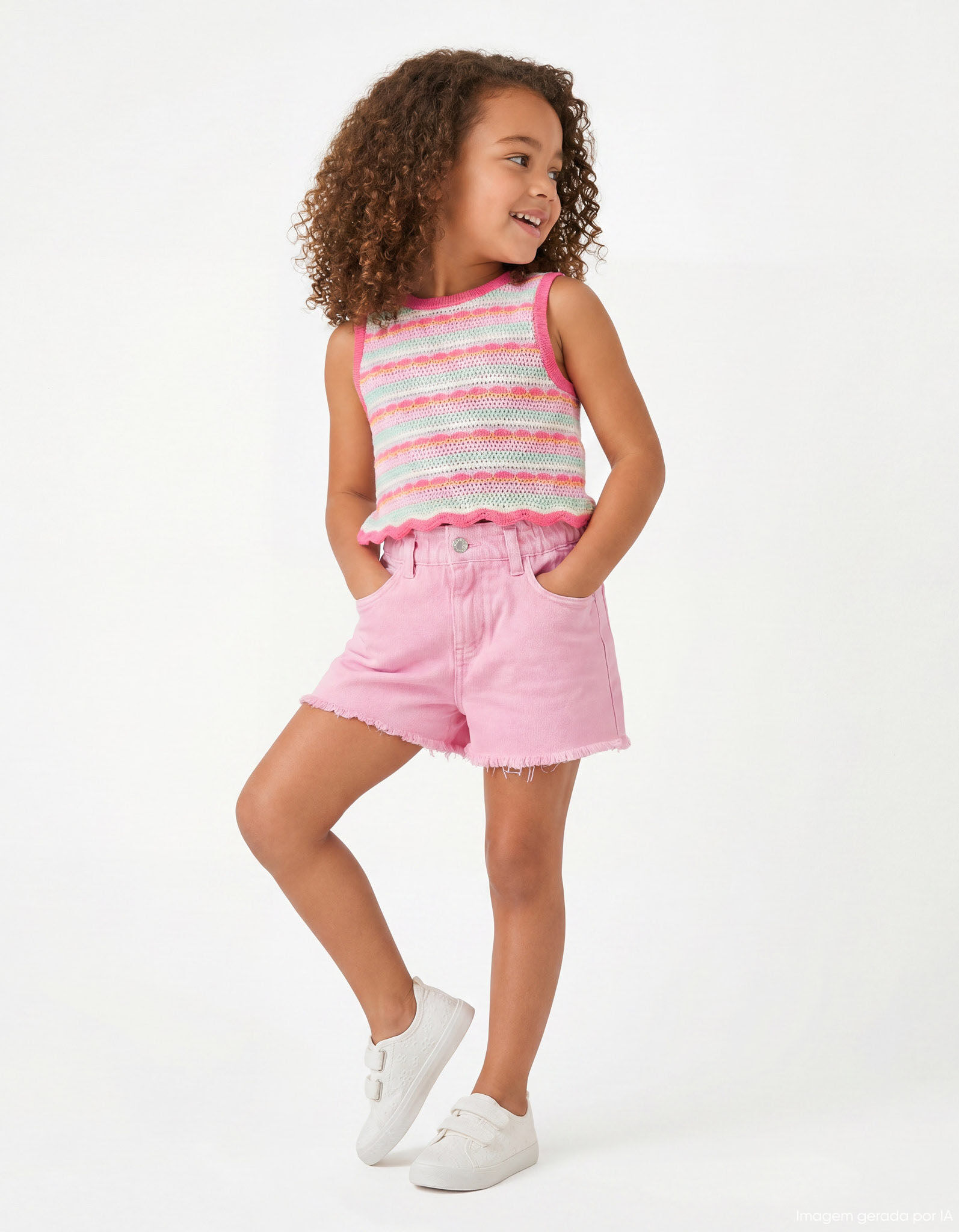 Comprar Online Cal&ccedil;&otilde;es de Ganga Paperbag, Menina, Rosa
