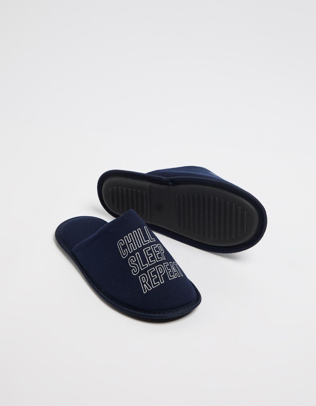 Chinelos Estampado, Homem, Azul Escuro