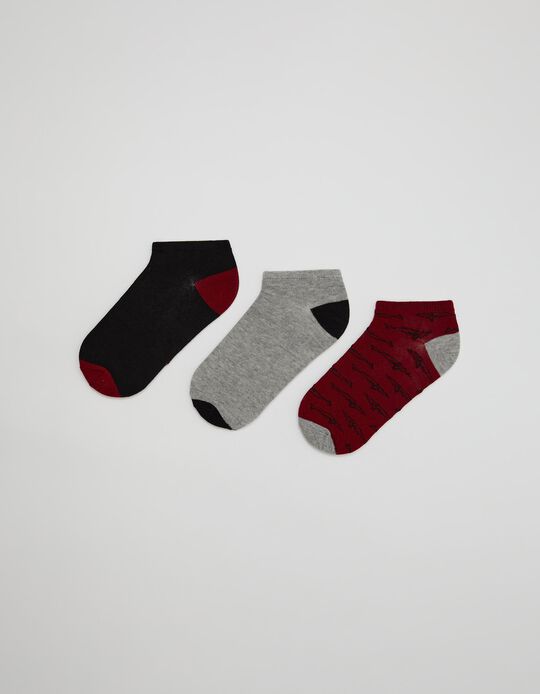 Pack of 3 Pairs Trainer Socks, Men, Multicolour