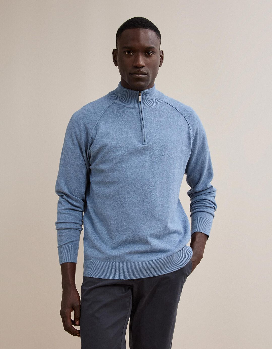 Camisola De Malha, Homem, Azul 